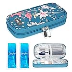 YOUSHARES Insulin Cooler Travel Case TSA Approved Medication Diabetic Supplies Cooler For Travel Refrigerated Medicine Organizer Bag With 2 Ice Pack