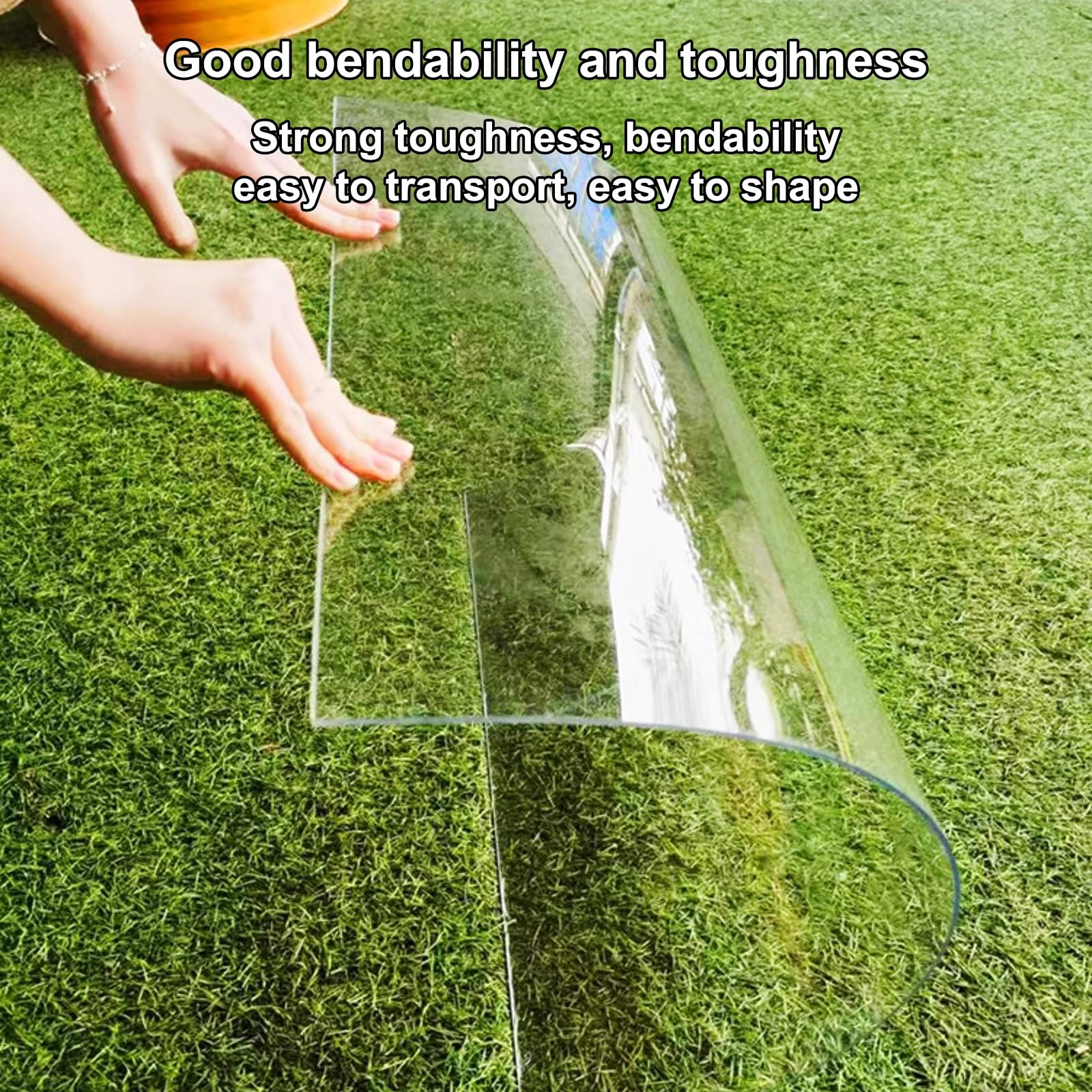 Paneles de invernadero de policarbonato transparente de 2 mm de corte fácil, ideales para patios y divisores, 100 x 400 cm y resistentes a la intemperie, perfectos para proyectos al aire libre