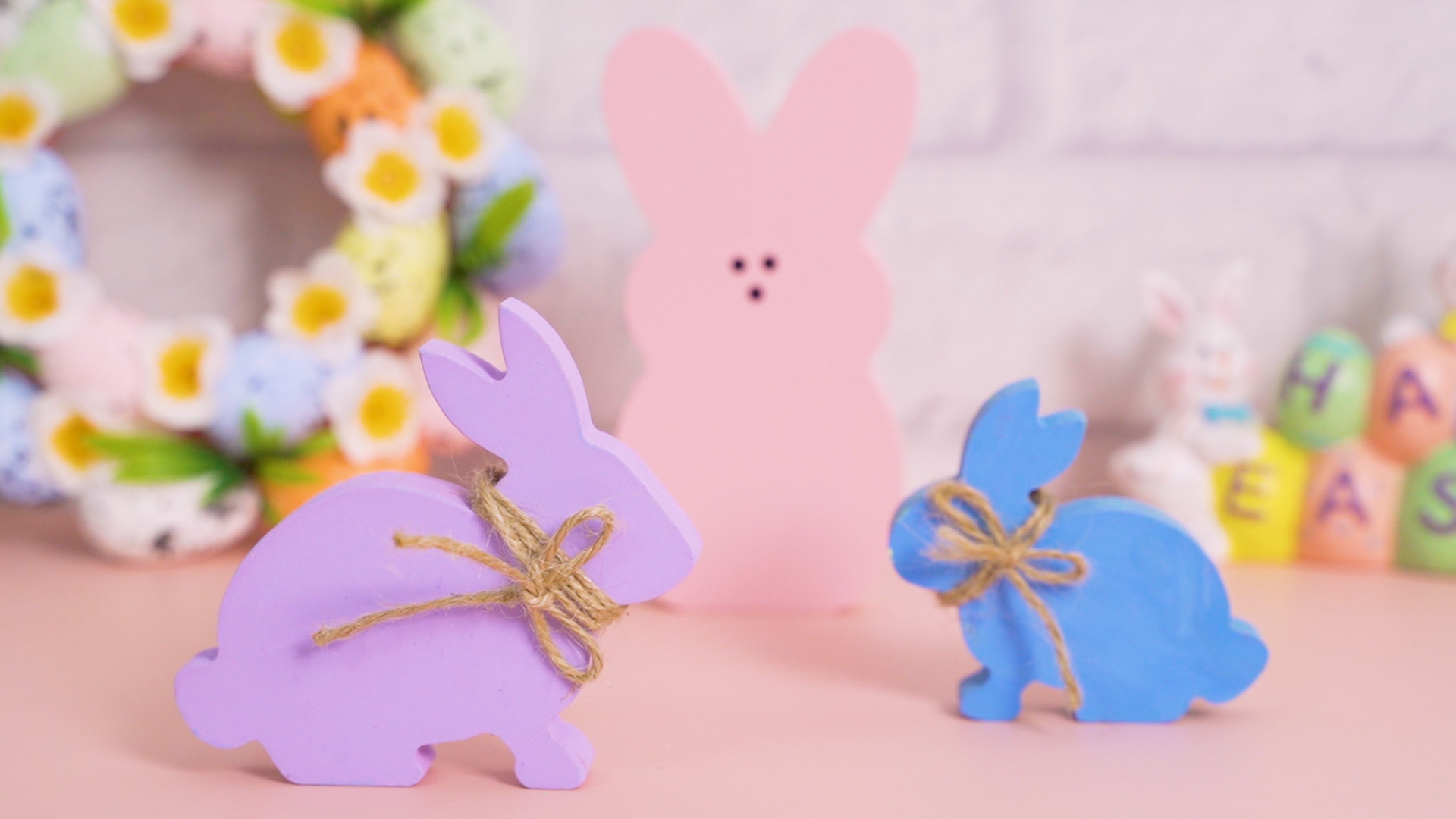 Set De Manualidades De Pascua – 10 Conejos De Madera Para Pintar Con 12 Lápices, Pompones Y Ojos Móviles – DIY Infantil Para Decorar En Semana Santa