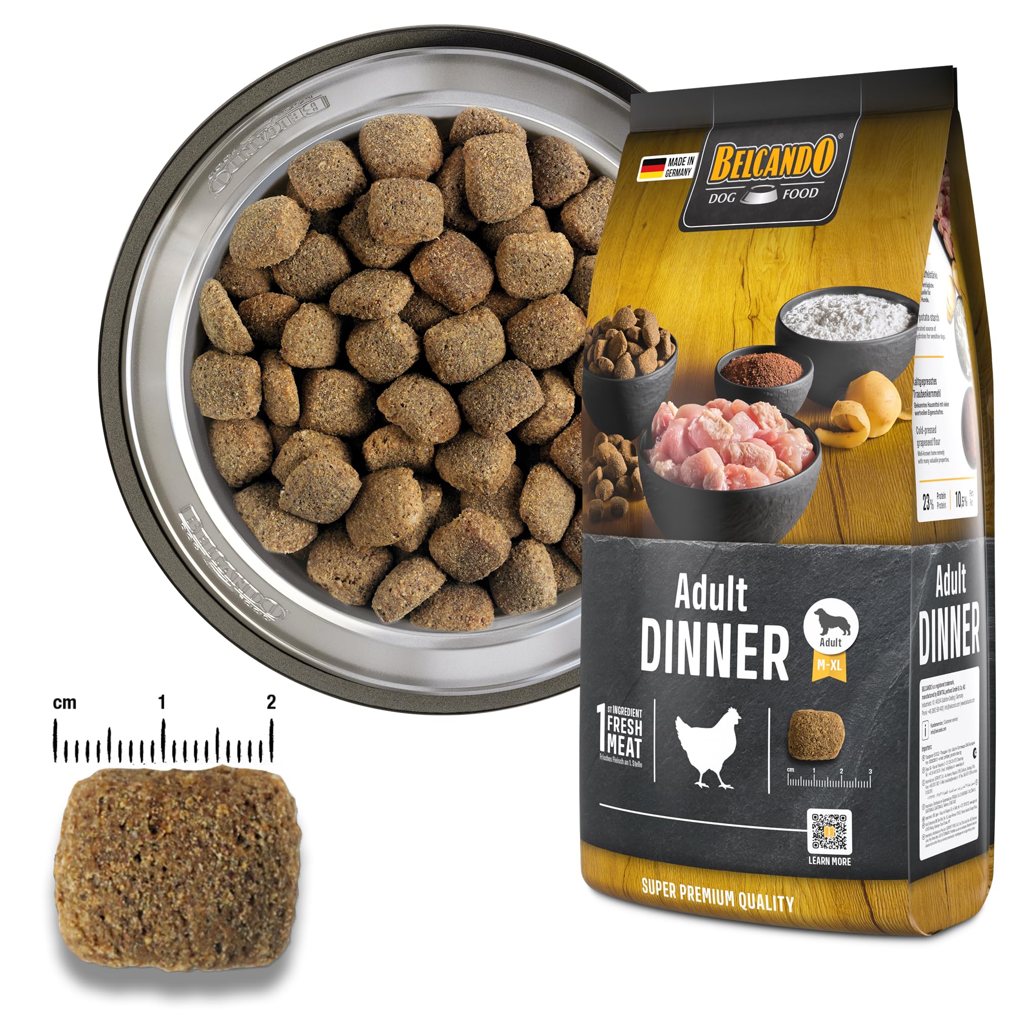 Belcando Adult Dinner [12,5 kg] Alimento para Perros | Alimento seco para Perros | Alimento Completo para Perros Adultos de Todas Las Razas a Partir de 1 año de Edad