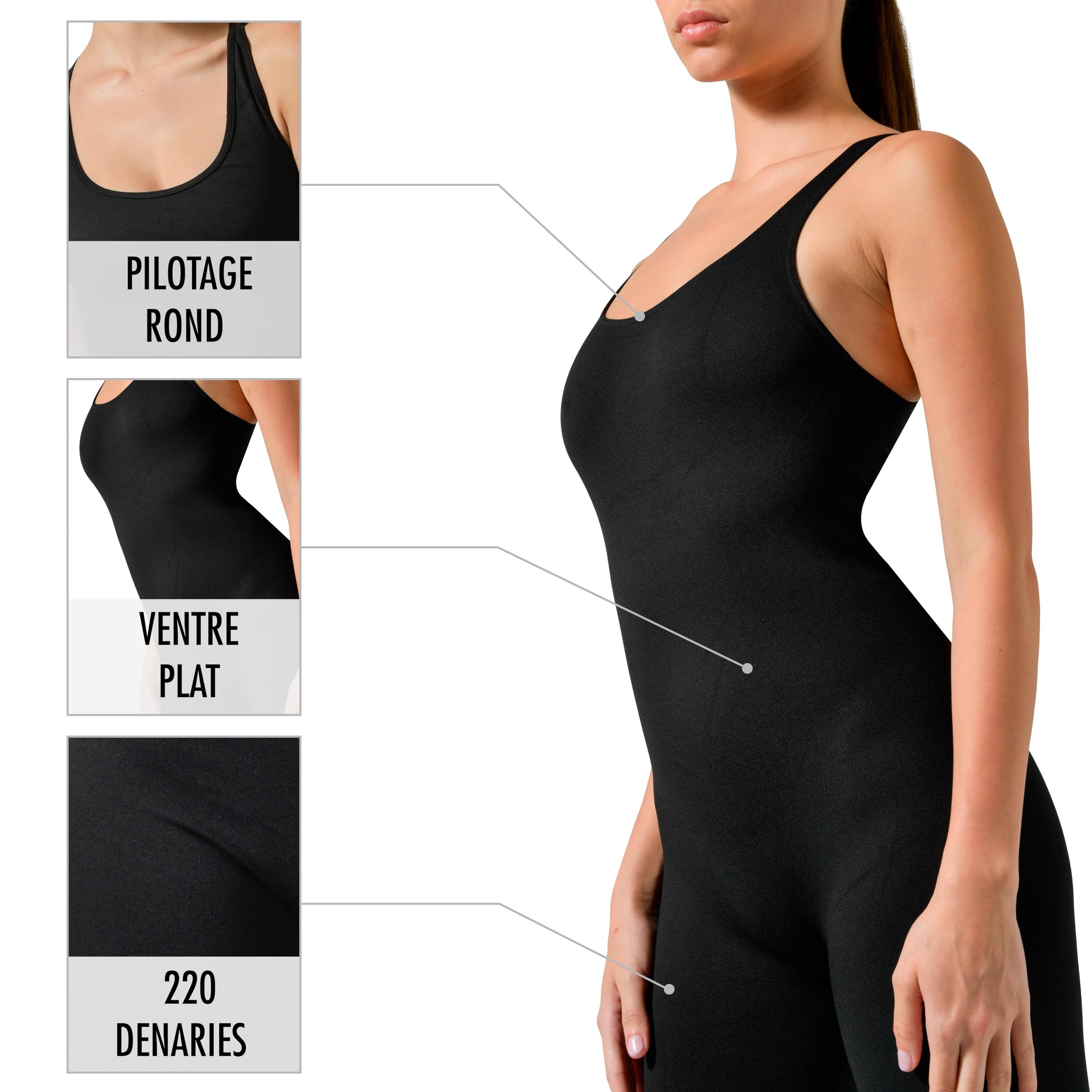 Risalti Combinaison Femme, Tenue De Sport Femme élégante - Ensemble De Sport Femme De Yoga, Jumpsuit Femme De Fitness, Combinaison Gainante Femme, Combinaison Sexy Pour Femme- Made In Italy