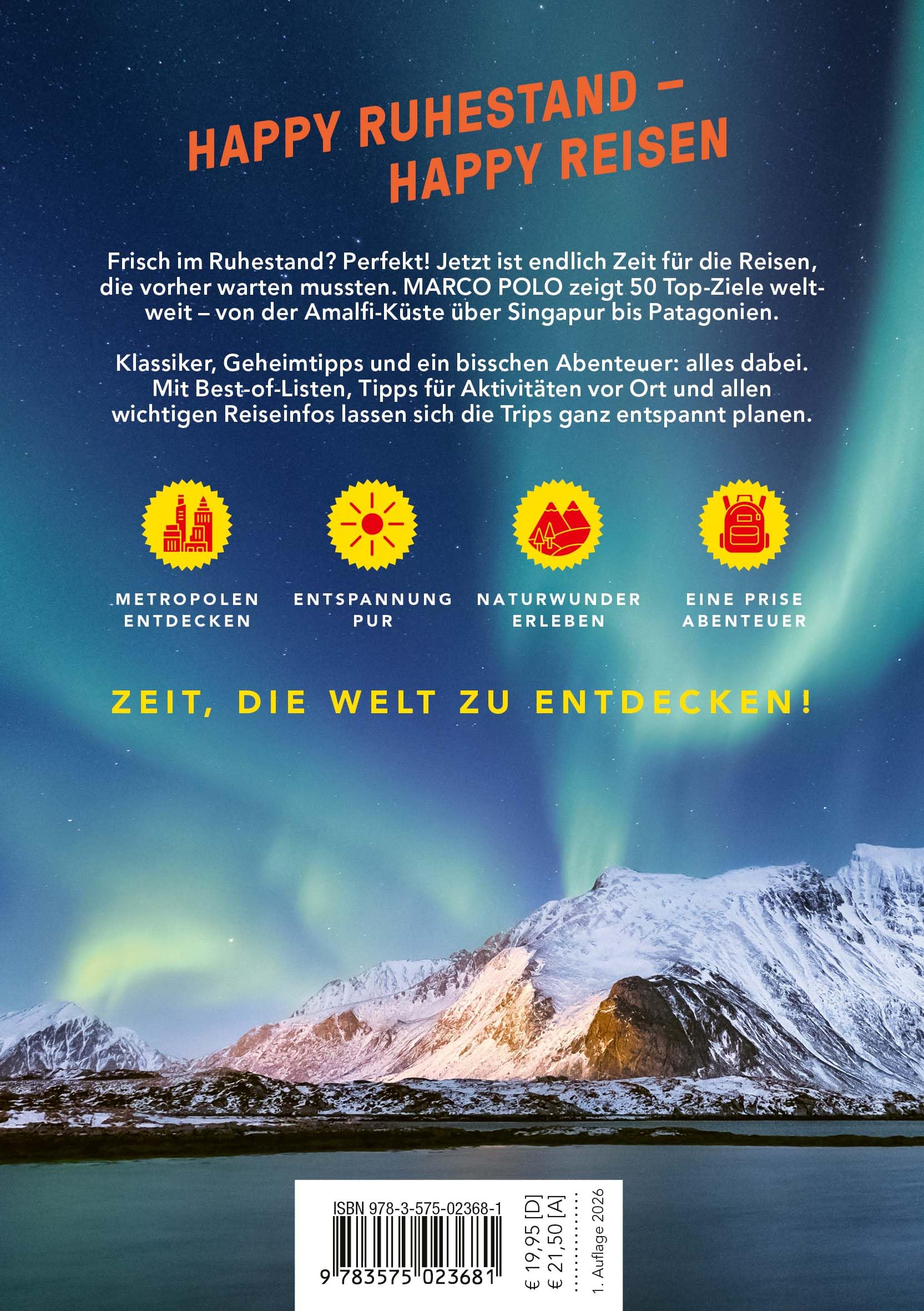 MARCO POLO Bucketlist für den Ruhestand: Die 50 besten Reiseziele weltweit