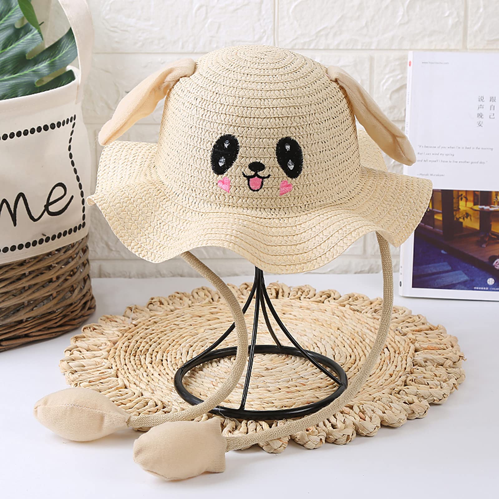 Amazon.com: POLG Kids Baby Bunny Hat with Moving Ears Rabbit Straw