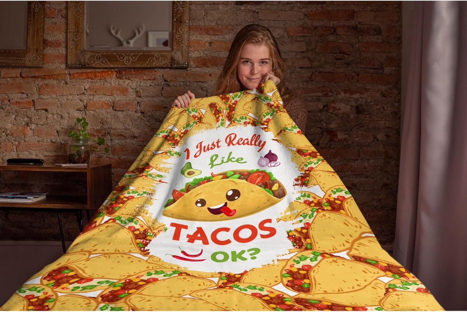 Tacos Blanket Gifts for Boys Toddlers Kids - Super Soft Fuzzy Lightweight Flannel Throw Sheets Decor for Newborn Crib Baby Stroller Daycare Sofa Lap Travel - 60"x50" for Teens
