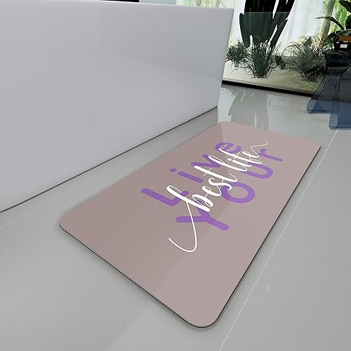 Vista 44 de Alfombras de baño 24x48 pulgadas, alfombra mágica moderna para el baño, alfombra de goma antideslizante de secado rápido absorbente, alfombras