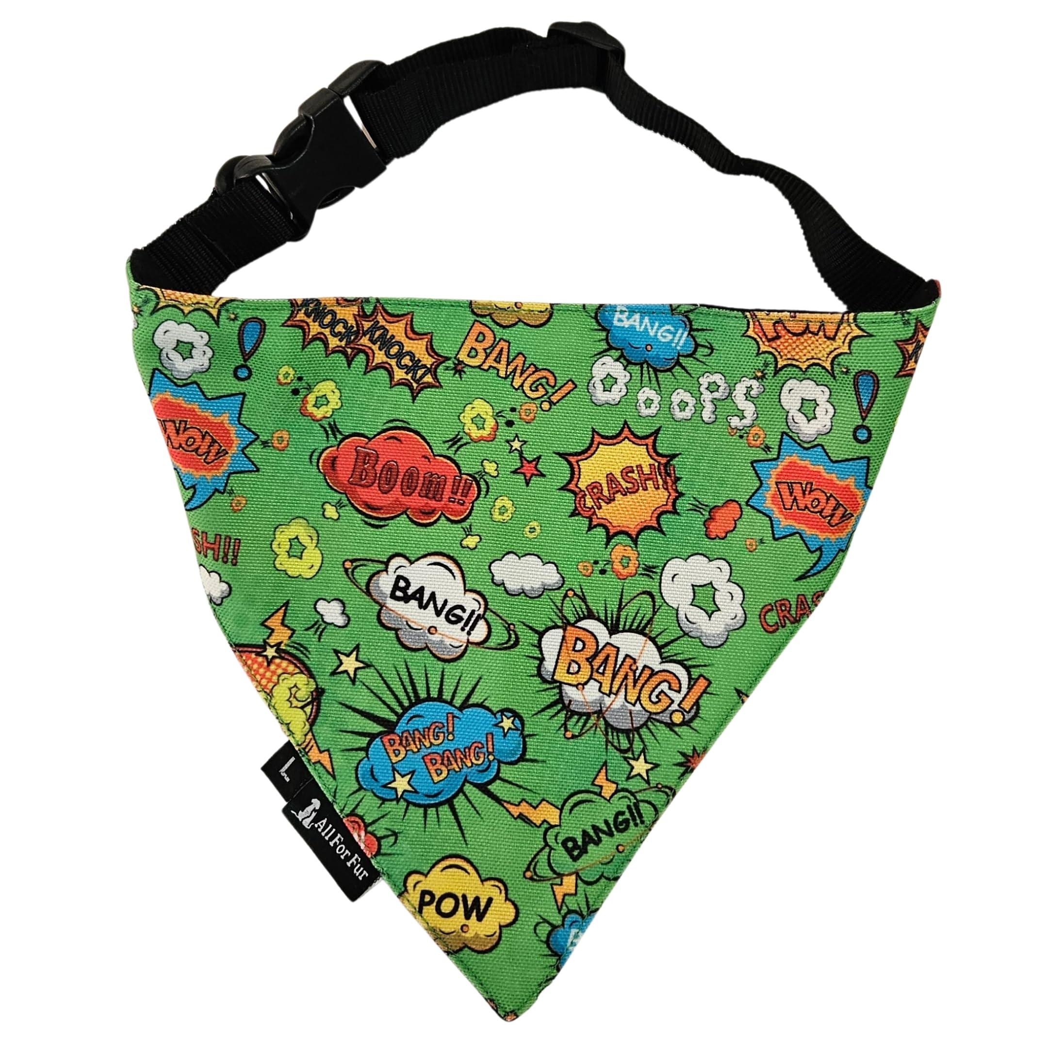 All For Fur Dog Bandana | Adjustable Collar Strap with D-Ring | Luxury Pet Accessories | Lightweight & Comfortable | Bandana for Medium to Large Dogs | Green Big Bang (B0D9C3W1BG) Amazon Price History, Amazon Price Tracker