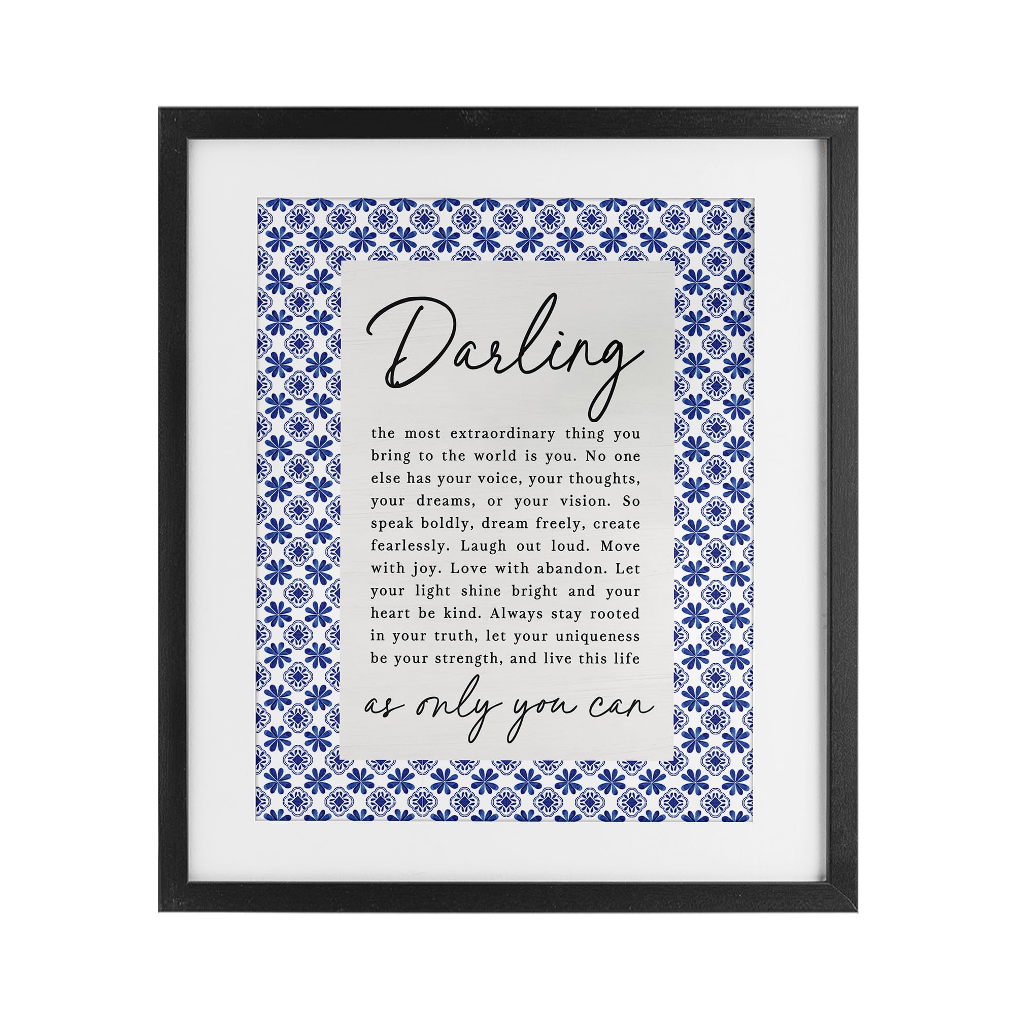 'Darling Only You Can Inspiring'| Framed Print Under Glass