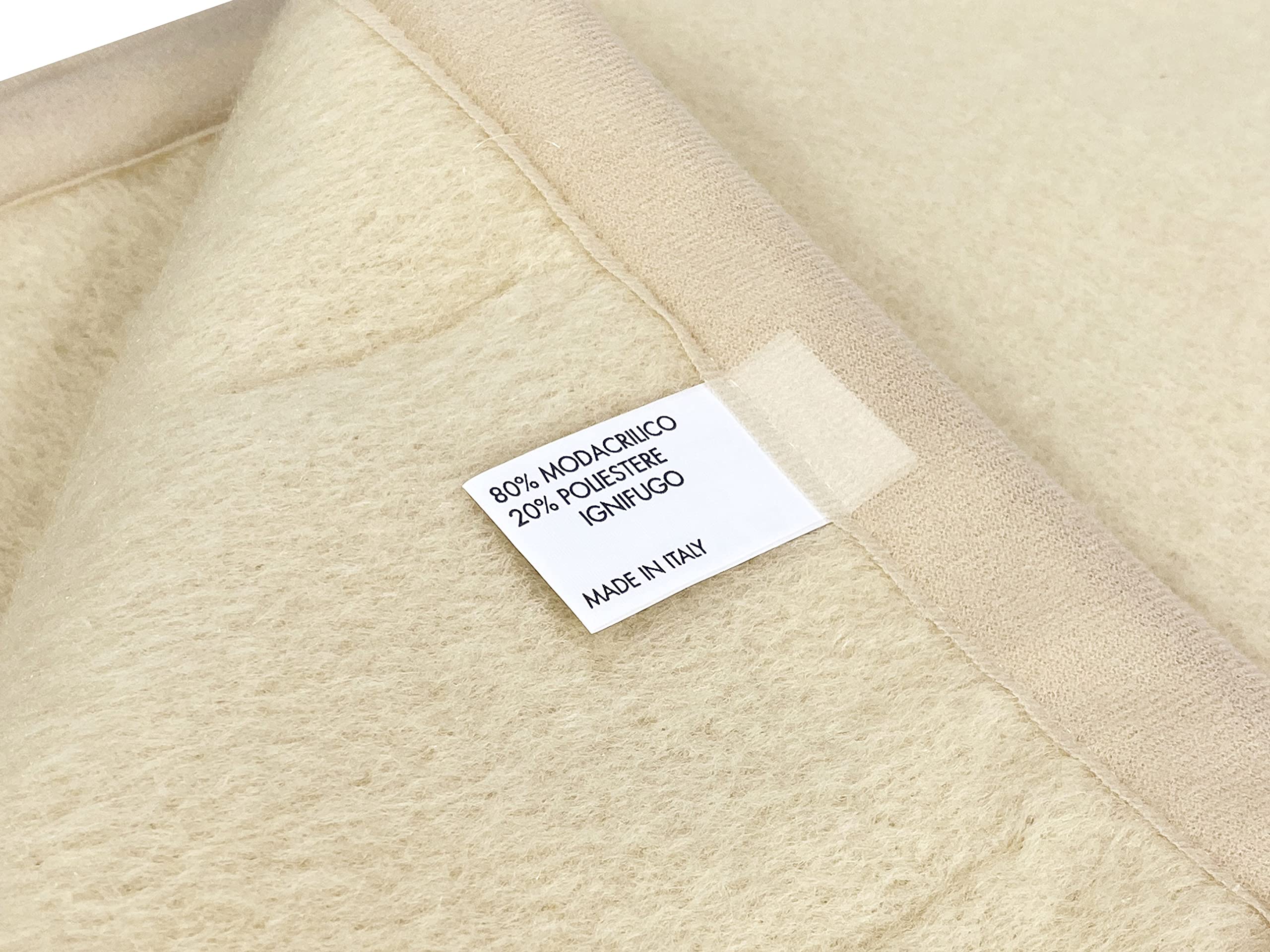 Tex family Manta ignífuga Spring antillama Peso Medio 1,0 Antifuego Clase 1 Homologada Made in Italy Beige - 1 plaza