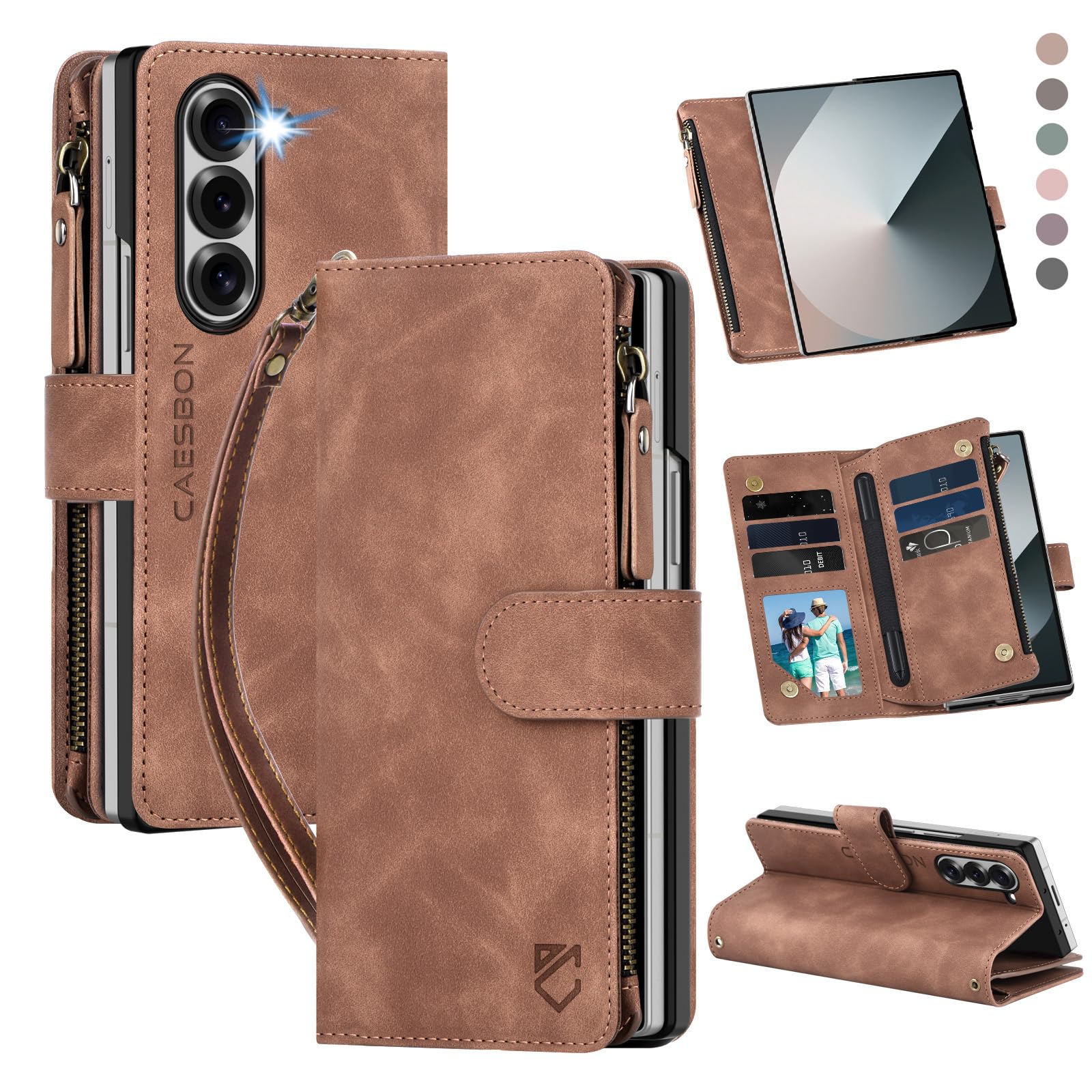 CAESBON Wallet Case for Samsung Galaxy Z Fold 6
