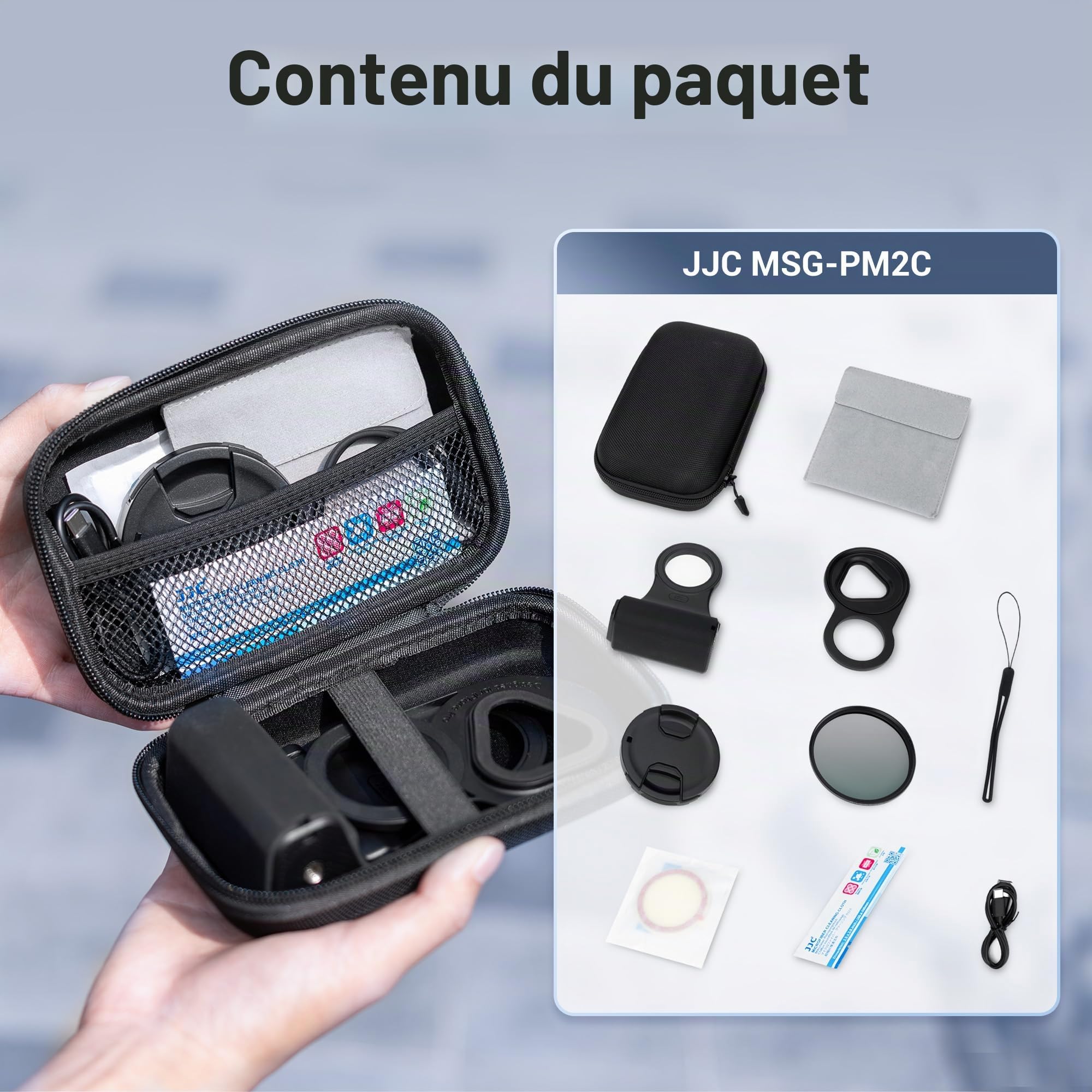 JJC Handgirp Adaptateur de Filtre magnétique pour téléphone, Filtre CPL 67 mm, kit 3 en 1 pour iPhone 17 Pro Max/16 Pro Max/15 Pro Max/14 Pro Max – Ensemble de filtres magnétiques pour Appareil Photo