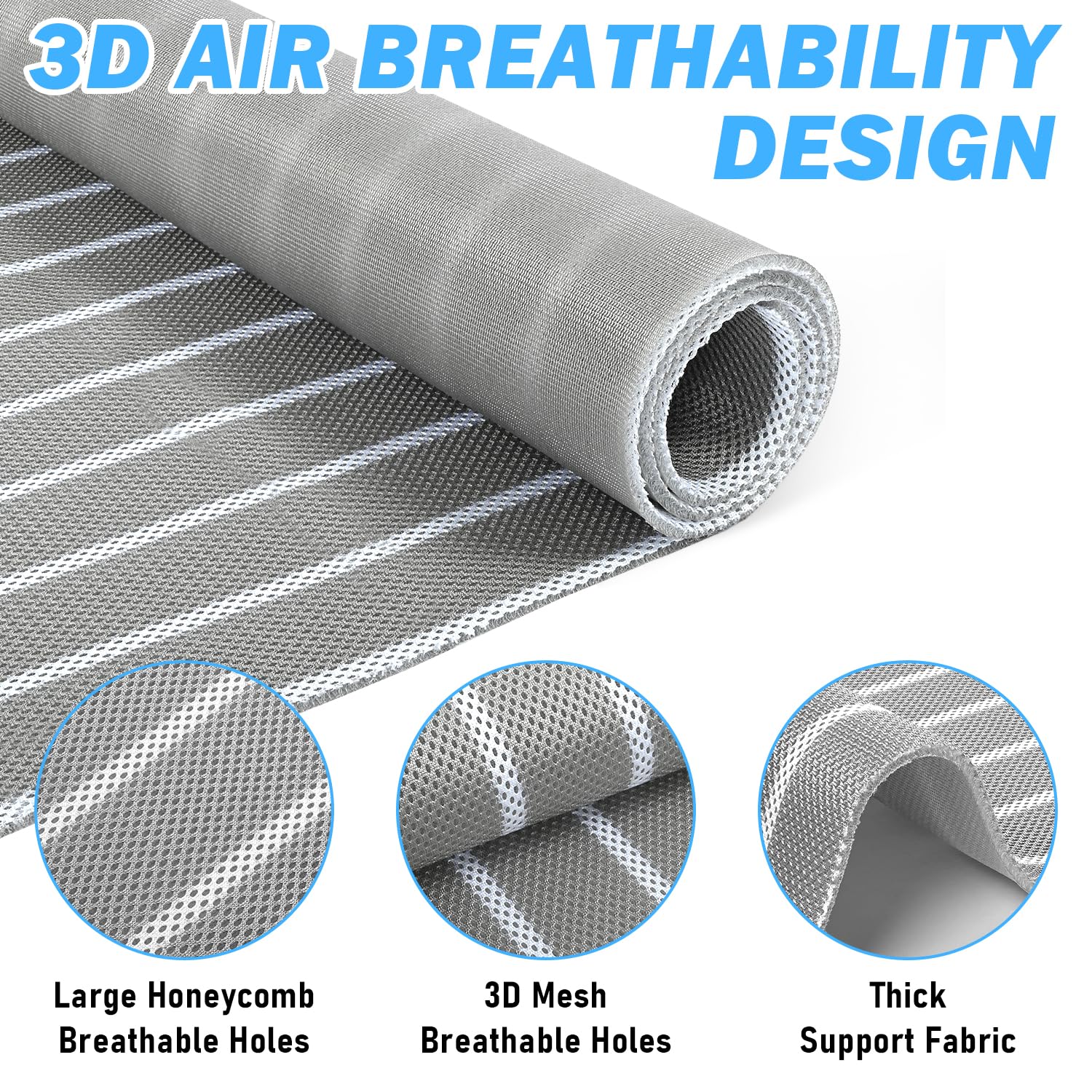 MYOYAY Base de colchón de fibra de malla de aire para caravana, barco y caravana, colchón ventilado que permite la ventilación debajo del colchón, crea movimiento de aire, flujo de aire 3D, mantiene