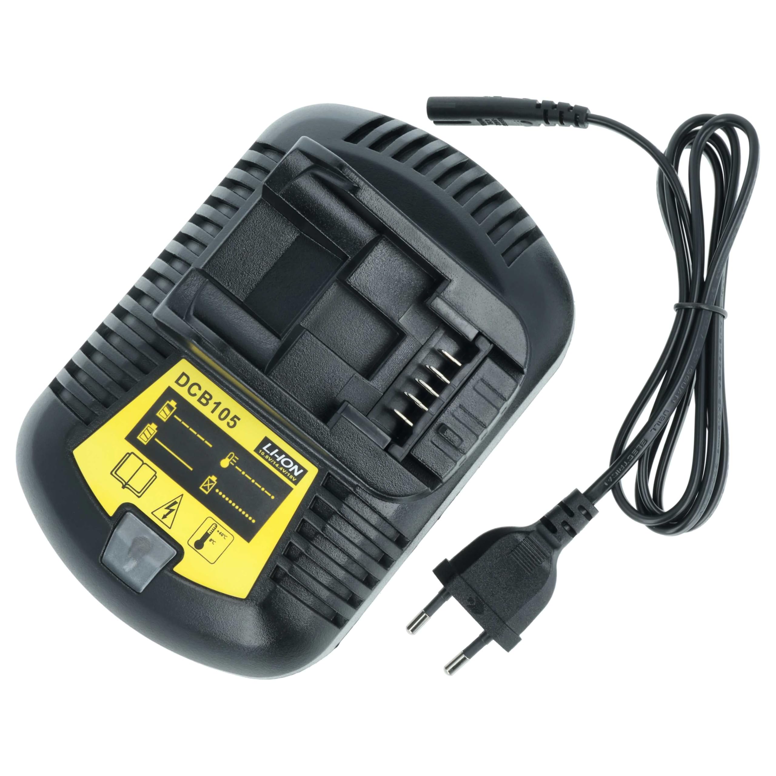 vhbw Cargador Compatible con Dewalt DCB181-XJ, DCB182, DCB182-XE, DCB183, DCB185, DCB184-XJ, DCB184, DCB184-XR Herramientas Li-Ion - batería