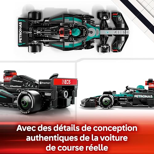 LEGO Speed Champions Mercedes-AMG F1 W15 Race Car Toy with a Collectible Formula 1 Driver Minifigure - Model Kits for 10+ Year Old Boys & Girls or Adult Motorsport Fans 77244 - 5