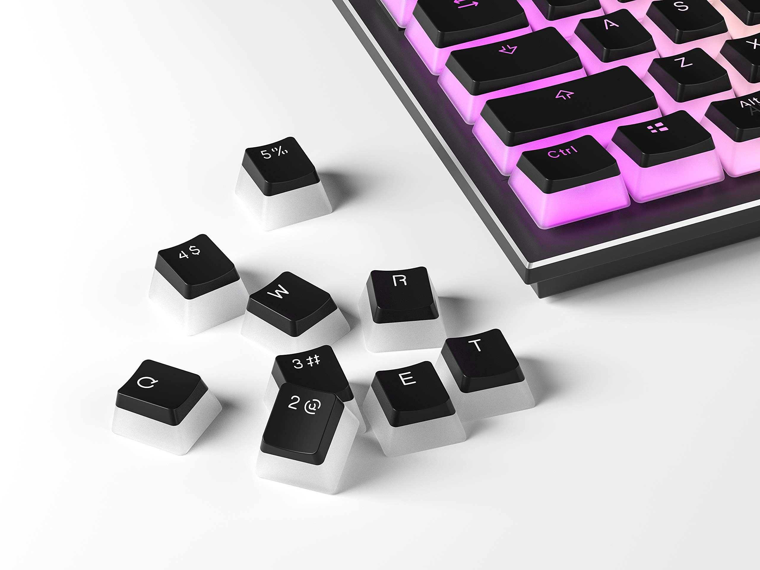 HK Gaming Pudding Keycaps Set Doubleshot PBT Keycap Set Full 108 OEM Profile Key Set ANSI