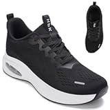 Wide Toe Box Shoes Women Air Cushion Running Shoes Extra Wide Width Sneakers Ultra Light Tennis Arch Support Walking Diabetic Plantar Fasciitis Athletic