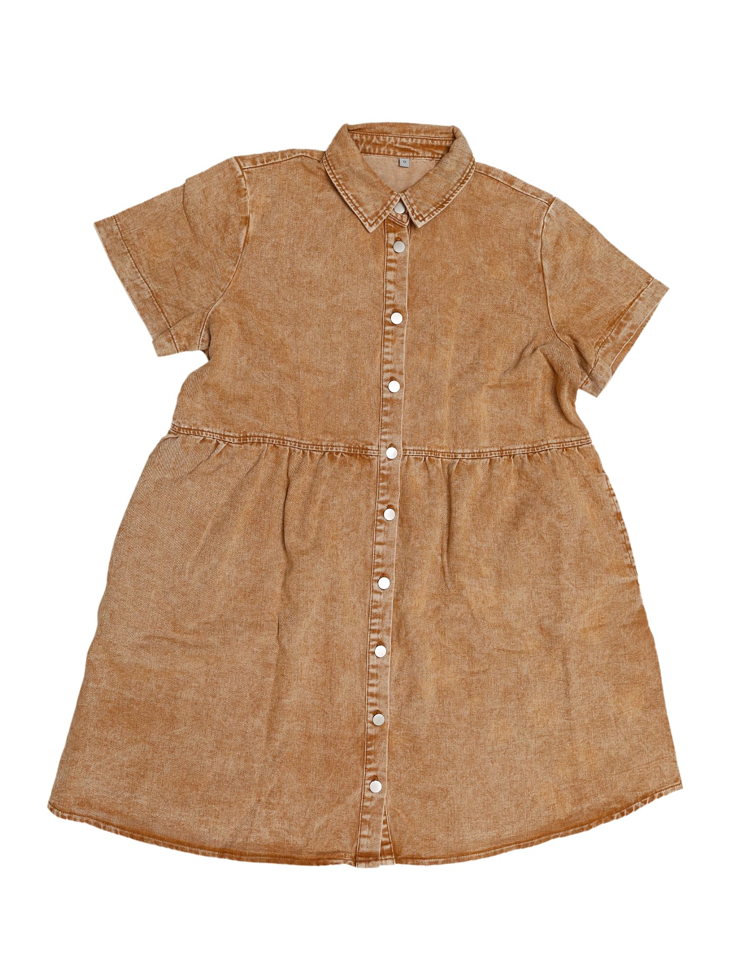 Agnes Orinda Women Plus Size Denim Dress Babydoll Sundress Jean Dresses