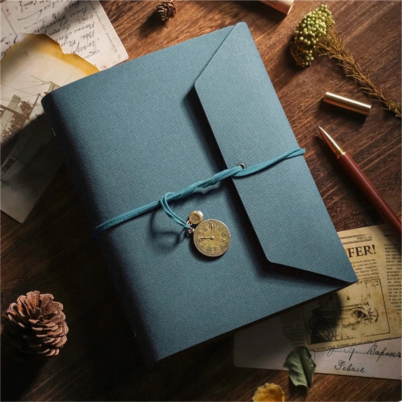 áLbum De Fotos Álbum de fotos laminado hojas sueltas, almacenamiento postales recibos DIY, libro, cuaderno, estuche for, álbum crecimiento, regalos graduación(Red)