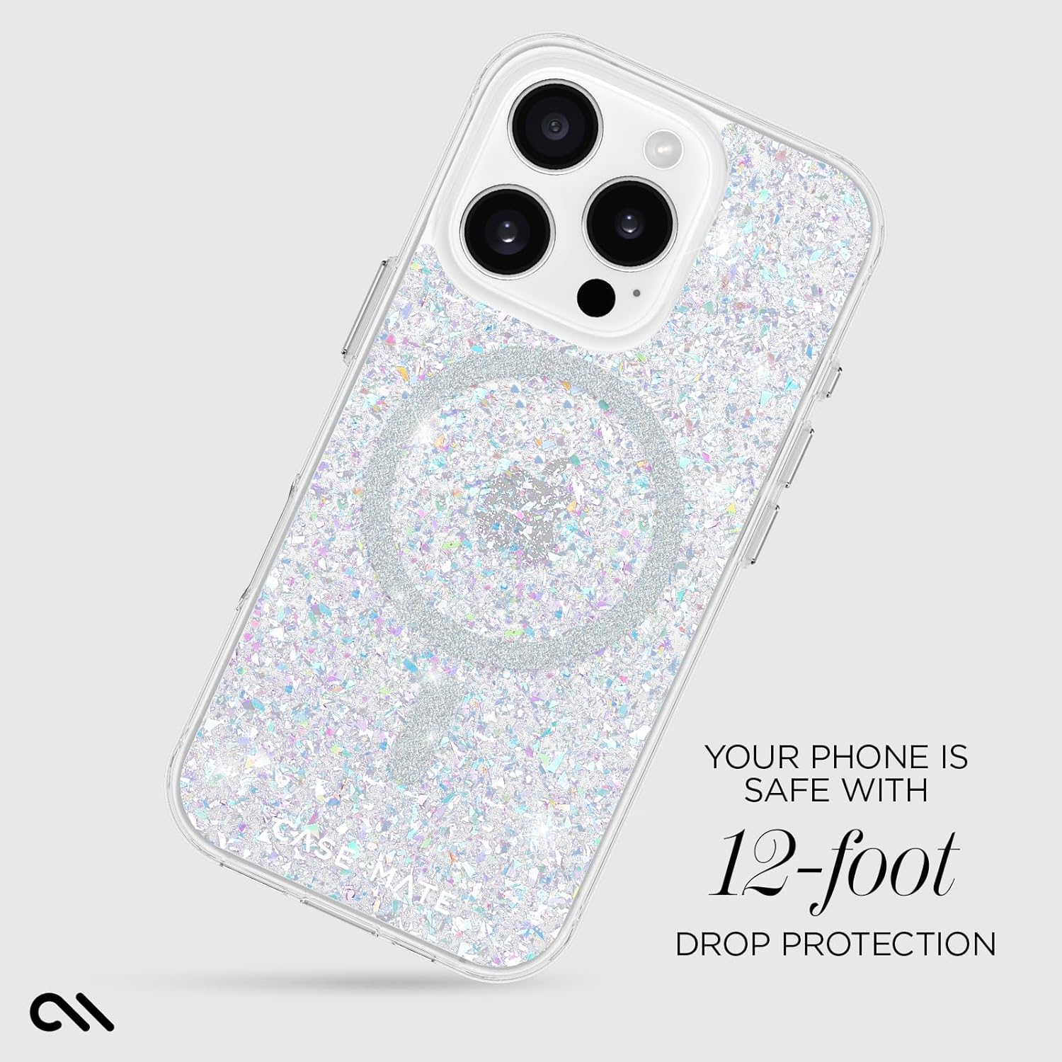 Case-Mate iPhone 16 Pro Case [Compatible with MagSafe] - Stylish Sparkly Phone Case with 12ft Drop Protection - Premium Magnetic Cover for iPhone 16 Pro - Twinkle Disco - Image 3