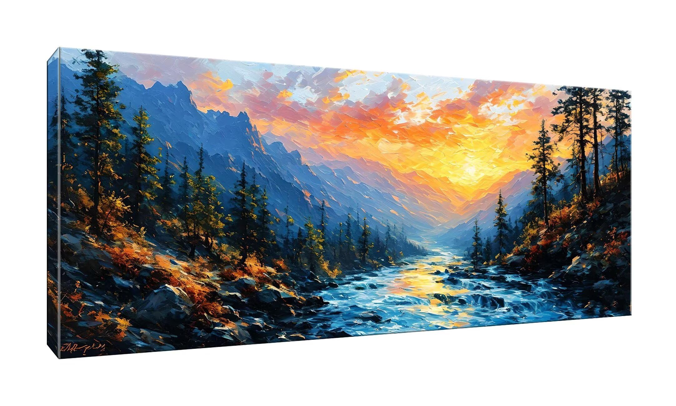 Malen Nach Zahlen Erwachsene xxl, Paint by Numbers Malen Nach Zahlen Landschaft, DIY Geschenk Art mit Pinseln und Acrylfarben Handgemalt Ölgemälde Leinwand für Home Décor, Ohne Rahmen 80x160cm W-925