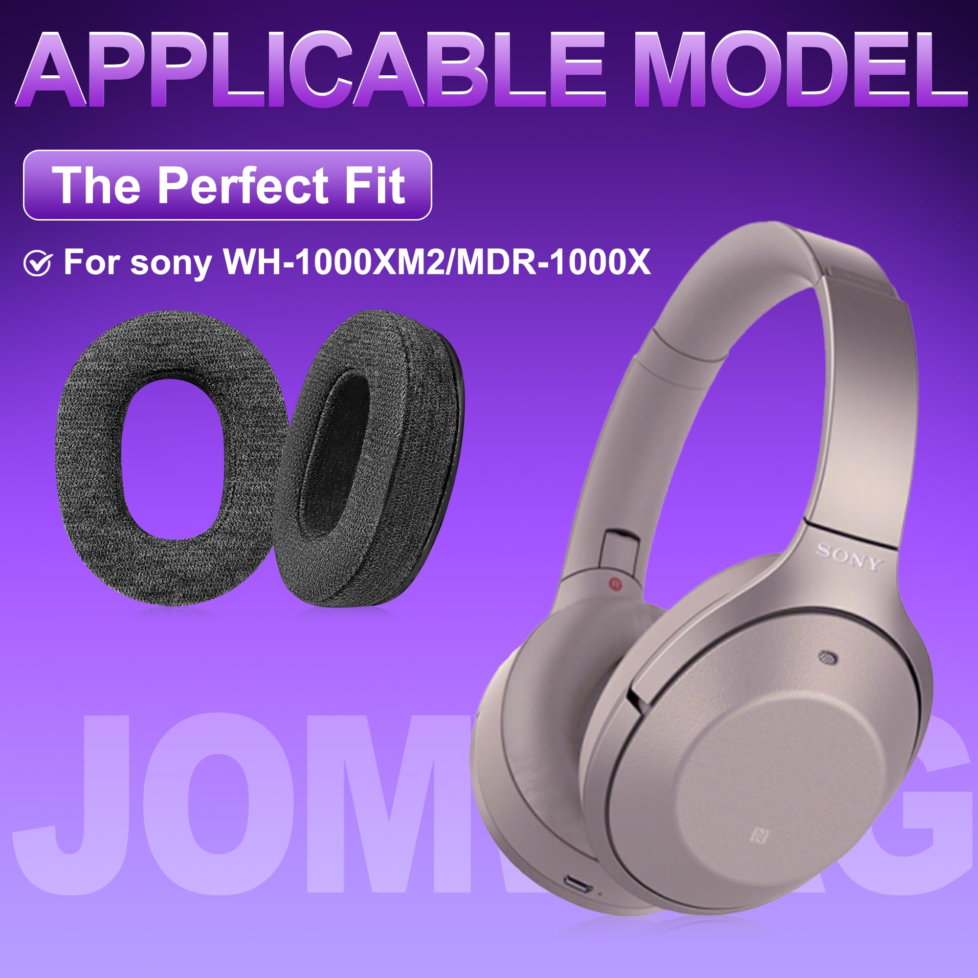 Jomwa Coussinets de rechange pour WH-1000XM2/MDR-1000X - Coussinets confortables