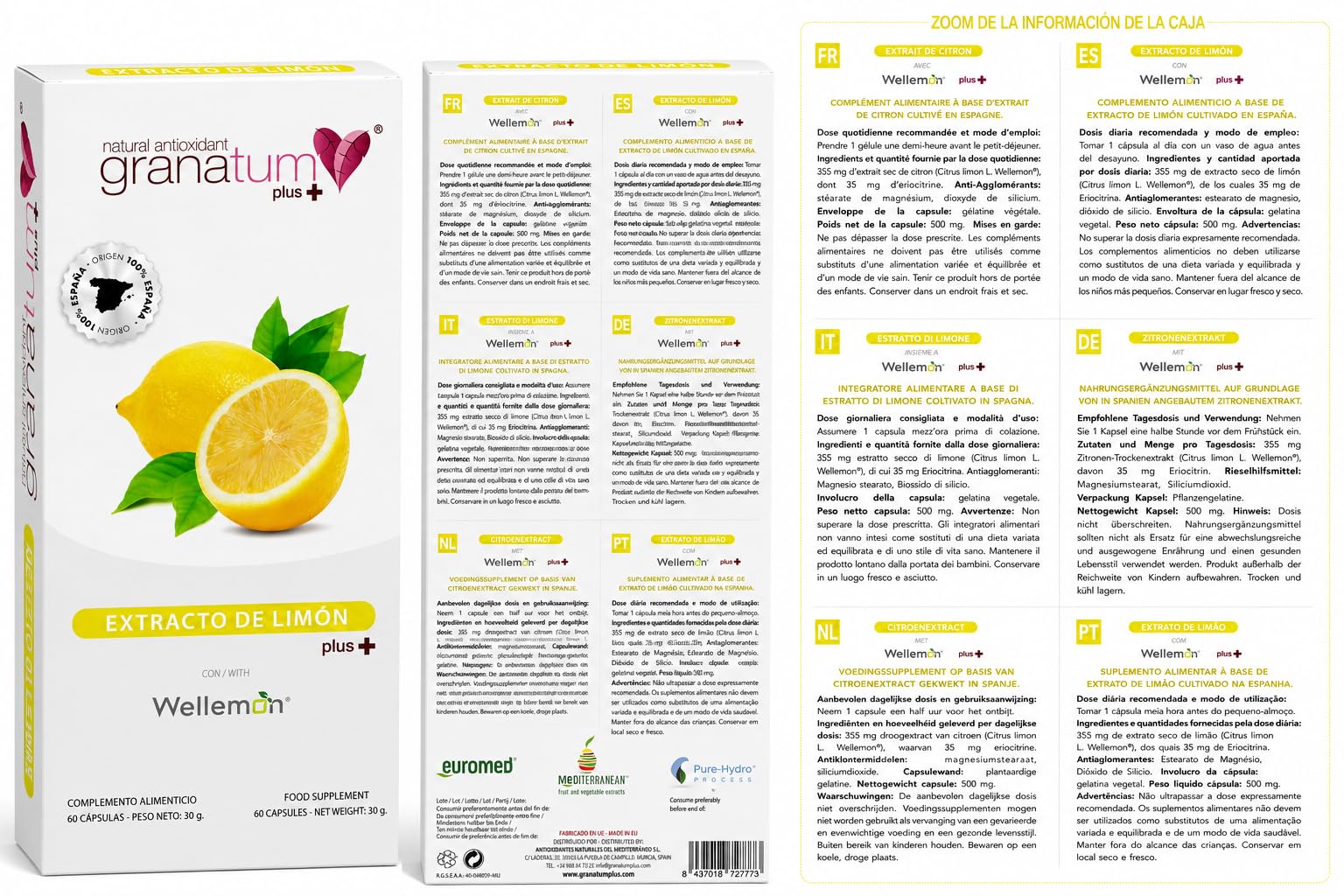 GRANATUM PLUS POLIFENOLES MEDITERRANEOS EXTRACTO DE LIMON PLUS 60 CAPSULAS