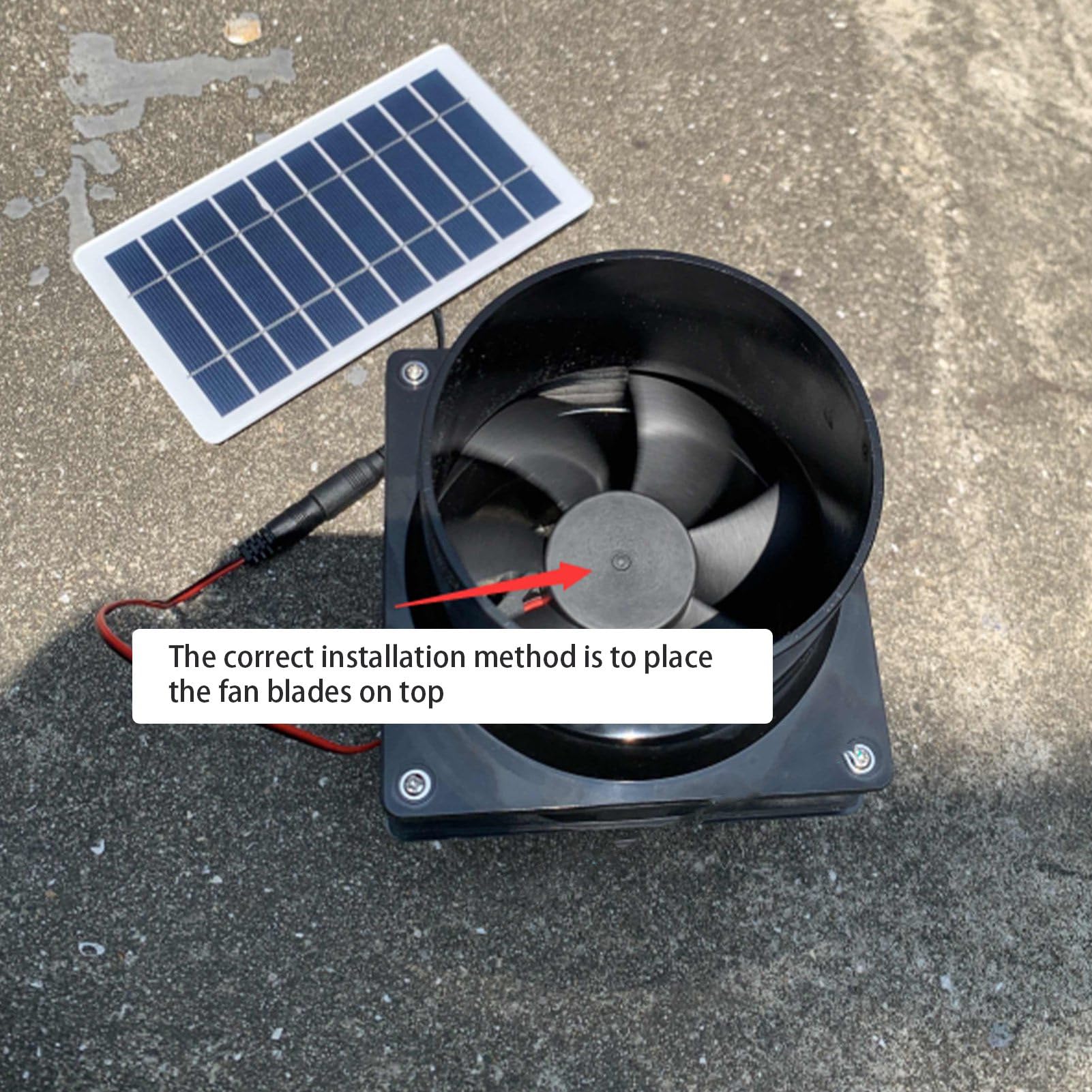 Fan di scarico a energia solare 10W 12V, kit ventilatore per ventilazione con pannello solare ventilatore di raffreddamento a scarico portatile ventilatore per la serra