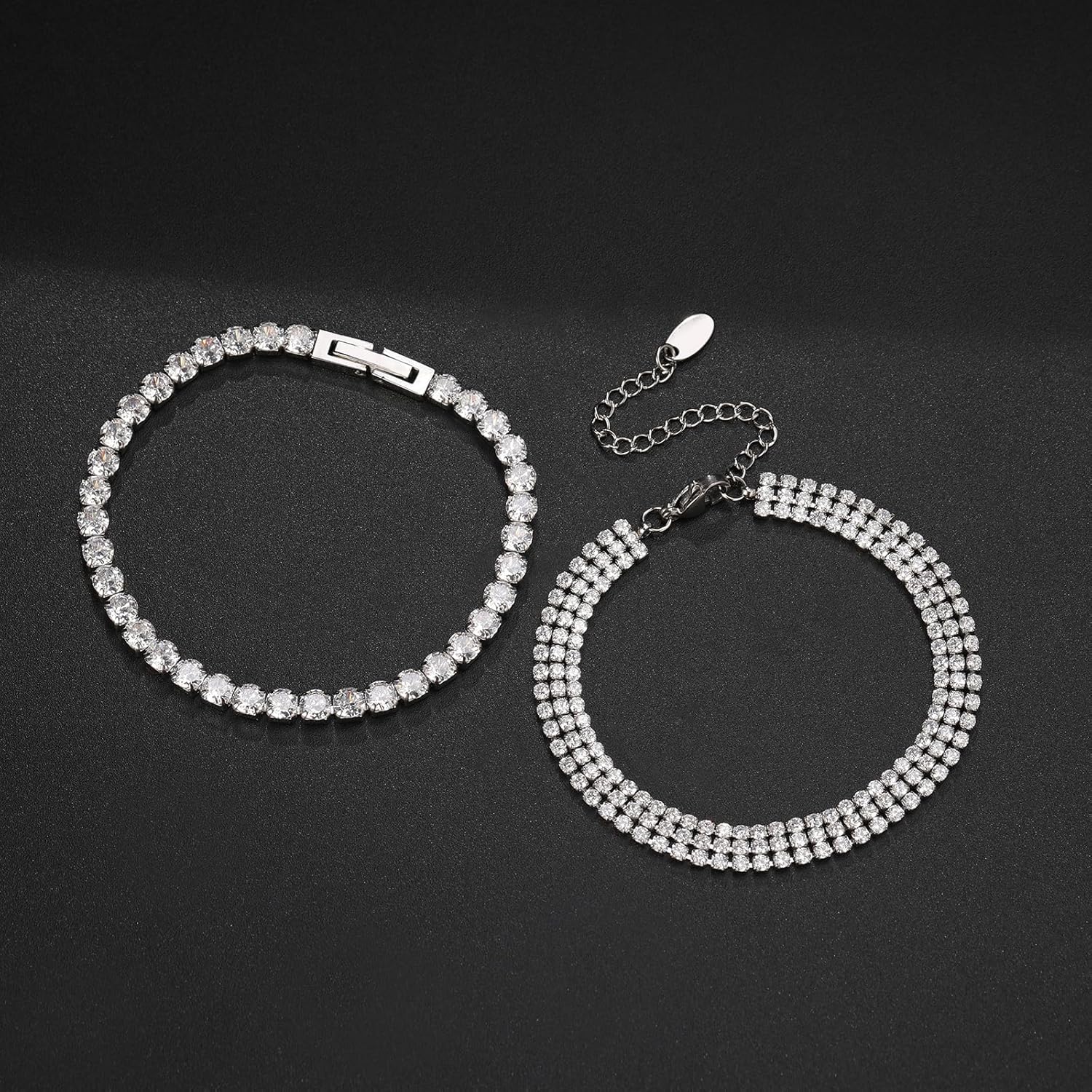 18K Gold Plated Love Bangle Bracelet Set Cubic Zirconia Classic Stainless Steel Adjustable CZ Gold,Silvery,Colorful CZ Love Bracelets Stack for women - Image 8