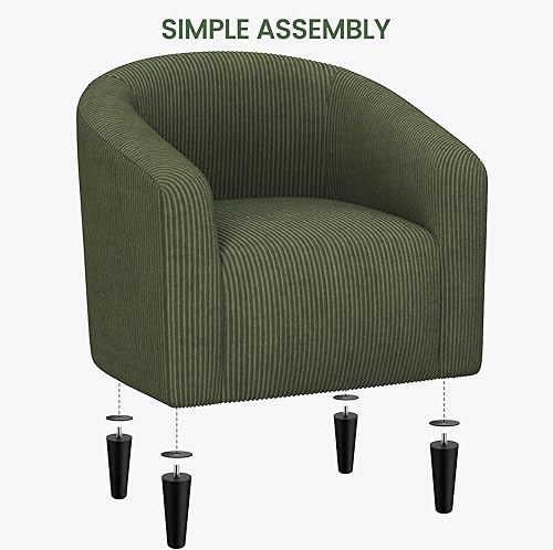 Miniatura 72 de Yaheetech Silla decorativa de respaldo curvo y cuero de imitación, silla de club, elegante sillón de velluda tela sherpa, suave y cómodo relleno,