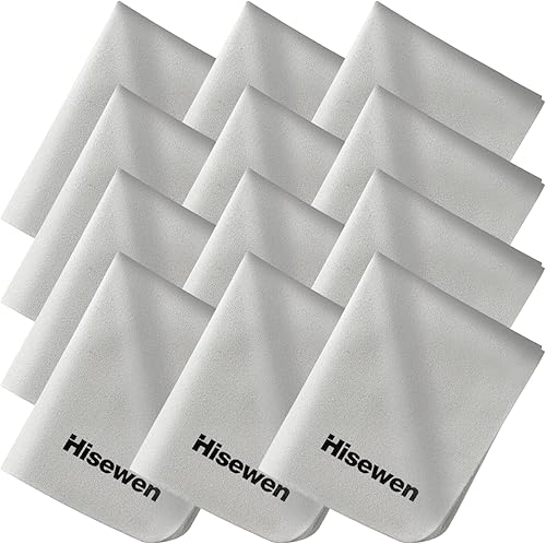Hisewen Paño de limpieza de microfibra, limpiador de lentes de cámara para lentes, teléfono, cámara, tableta, limpieza de pantalla de computadora