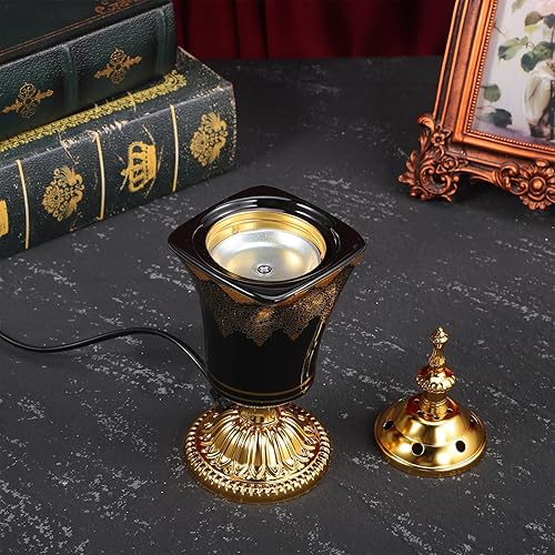 Miniatura 5 de Artibetter Quemador de incienso enchufable Quemador de incienso eléctrico de escritorio de incienso quemador de resina de incienso Soporte de