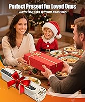 Vista 9 de Alfombrilla extragrande para calentar alimentos con almohadilla resistente al calor, 36 x 15 pulgadas, 6 ajustes de temperatura y 6 ajustes