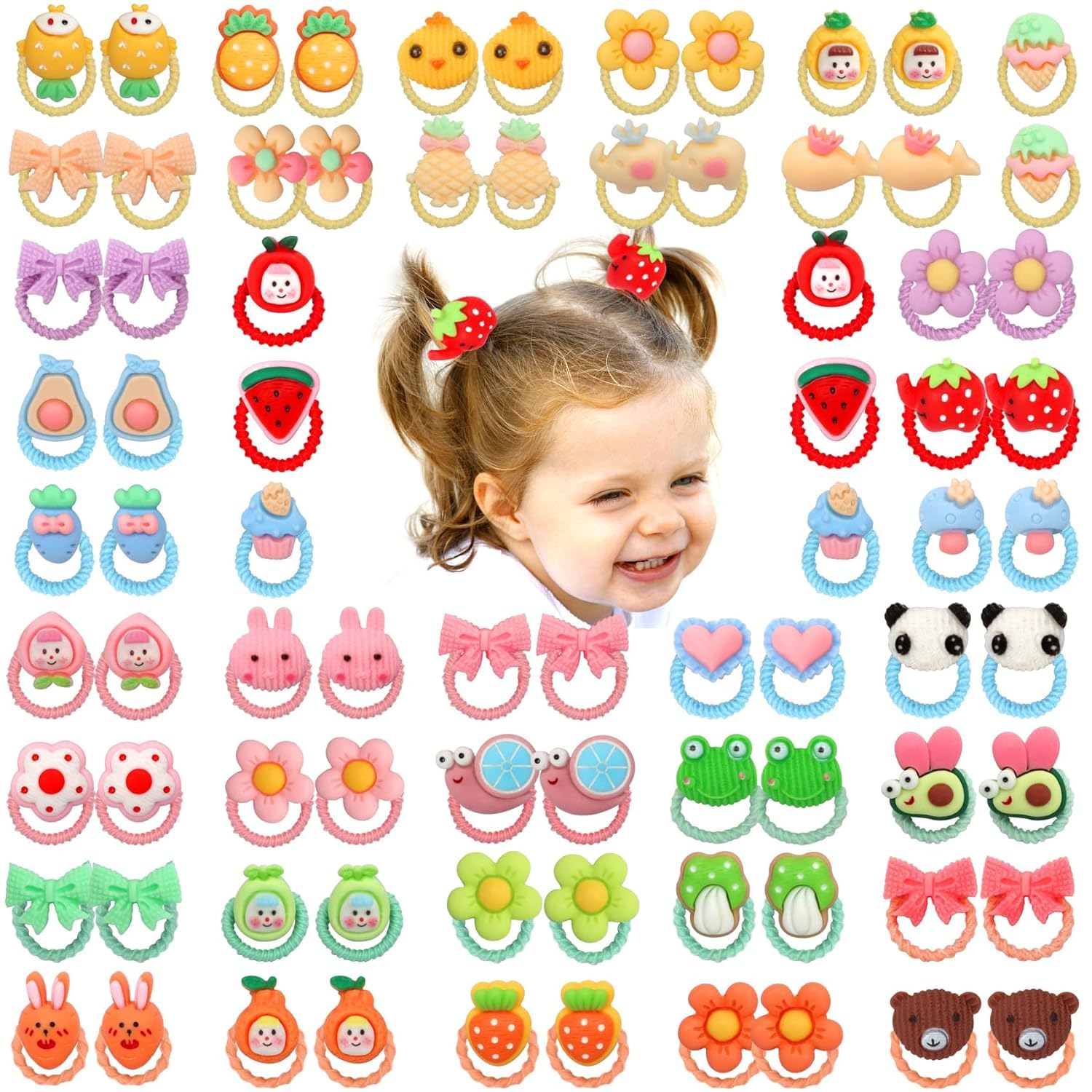 Adornish Baby Girls Toddlers With Cartoon Characters,Animal,Fruit Characters Stickers Fancy Design Elastic Bands Hair Accessories For Kids (Pack Of 12 Pcs (Pack Of 12 Pcs (6 Pairs)),Multi (B0BY5TQ67X) Amazon Price History, Amazon Price Tracker