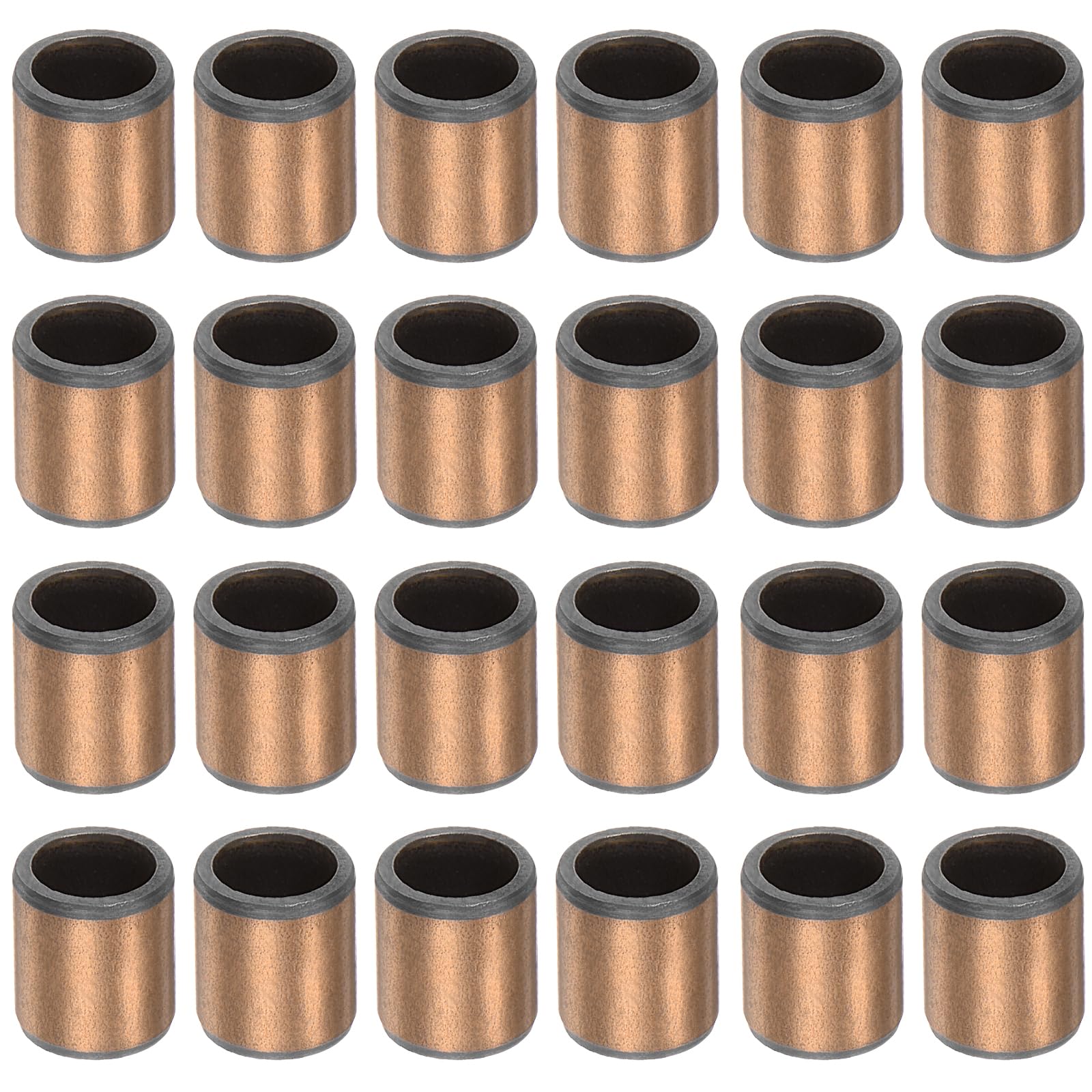 QUARKZMAN Łożyska tulejowe otwór 6 mm x średnica zewnętrzna 8 mm x długość 10 mm gładkie łożyska tuleje owinięte bezolejowe do przesuwnych części maszyn, 20 sztuk