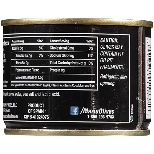 Miniatura 5 de Mario Camacho Aceitunas verdes en rodajas, latas de 2.25 onzas (paquete de 12)