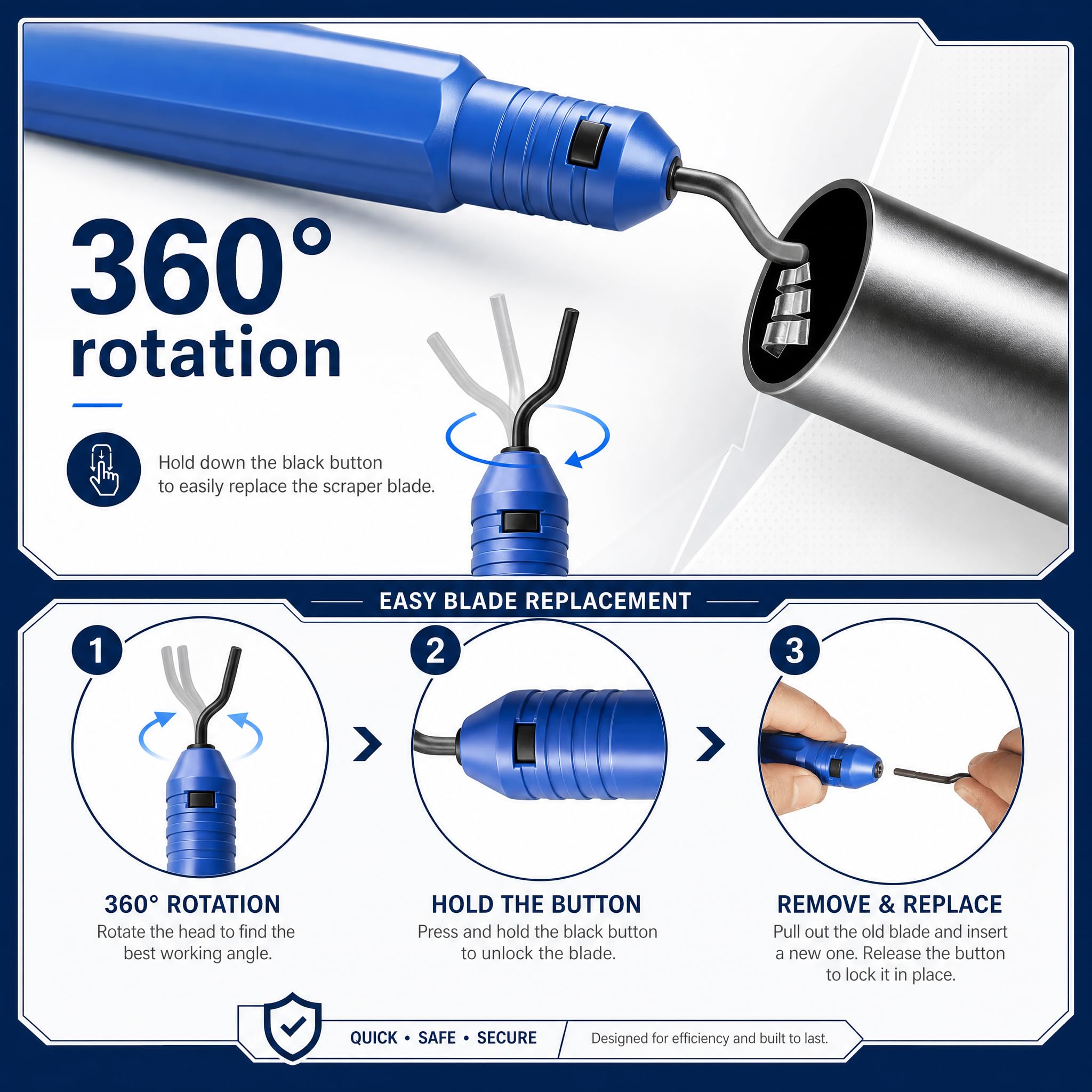 Coupe Tube Cuivre 8-29 mm, Coupe Tube à Cliquet en Acier Coupe-tubee 8-29 mm pour Acier Inoxydable, Cuivre, PVC, Aluminium, avec 3 Roulettes de Rechange et Outils d'ébavurage