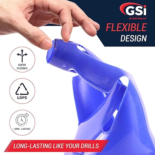 Miniatura 3 de GSi Hurdle Training Cones  Multi Pack Sets  Dual Purpose Agility Cones with Holes  Ideal for Soccer, Kids, Dog, and Sports Training