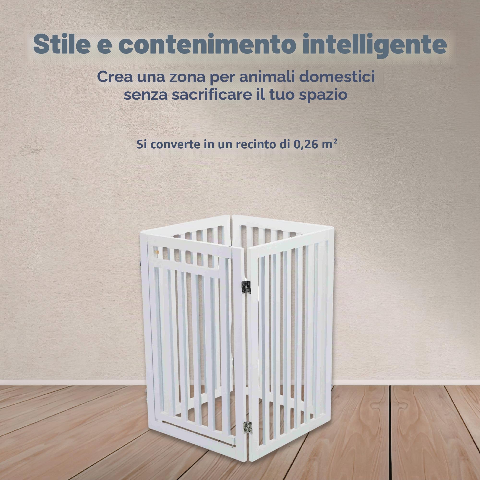 TRIXIE Barriere avec porte - 60 / 160 x 81 cm - Blanc - Pour chien