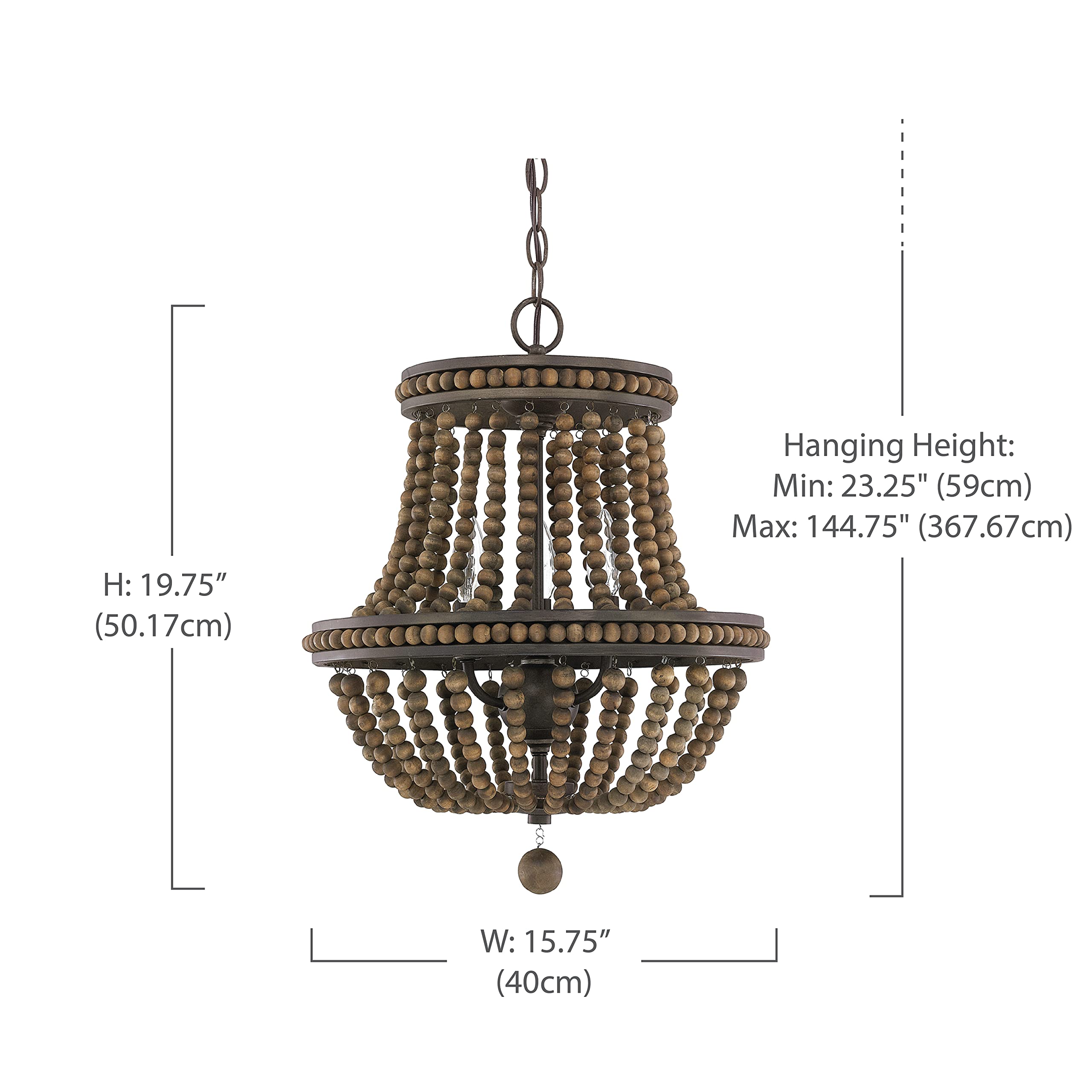 Austin Allen 9A123A Handley Transitional Chandelier with Wood