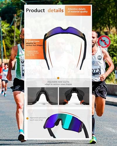 Miniatura 6 de Lentes inteligentes Bluetooth para hombres y mujeres, protección UV, altavoces de oído abierto, micrófono integrado, gafas de sol deportivas para