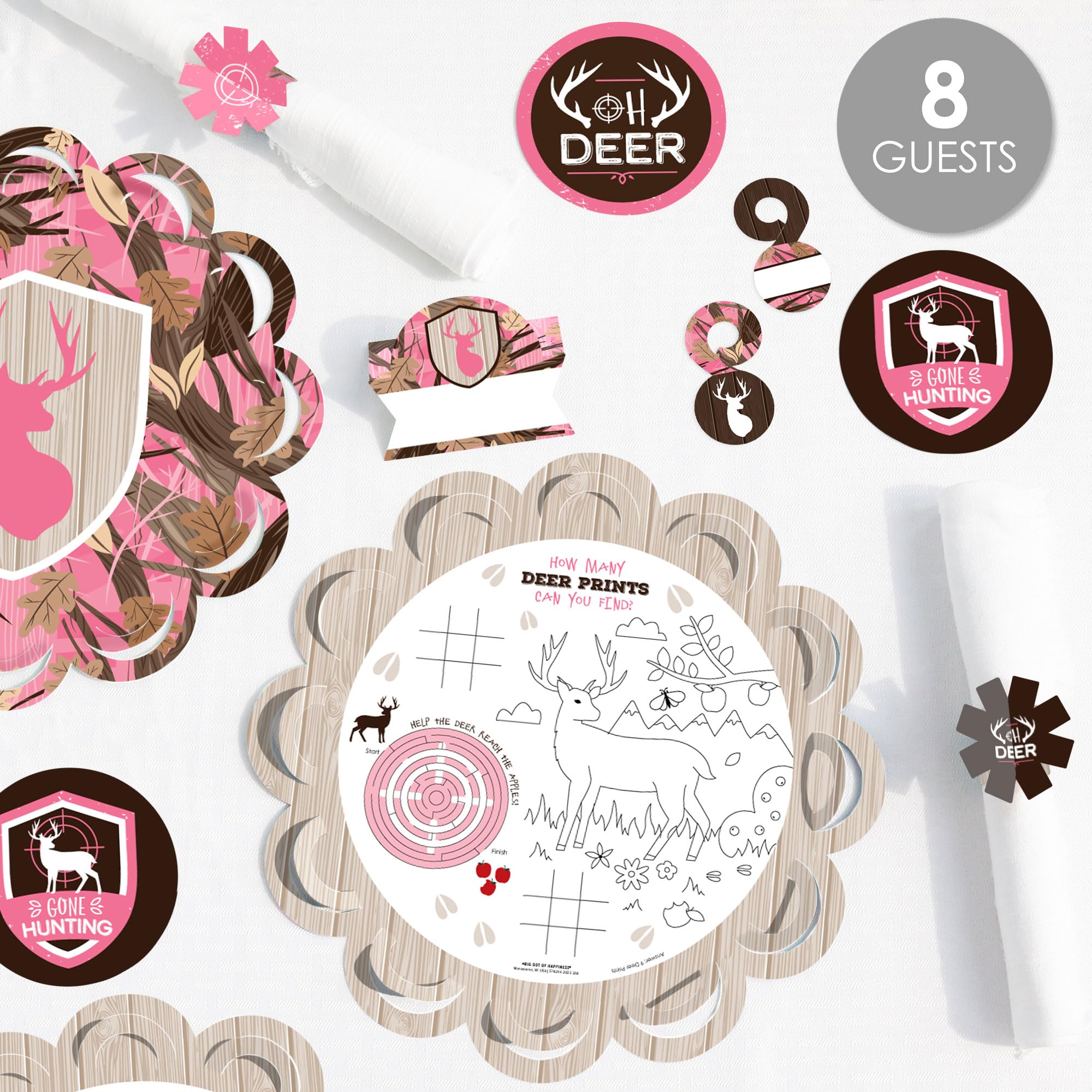 Pink Gone Hunting Centerpiece Sticks – 15 Camo Table Toppers For Baby Shower Or Birthday Party Decor - View #13