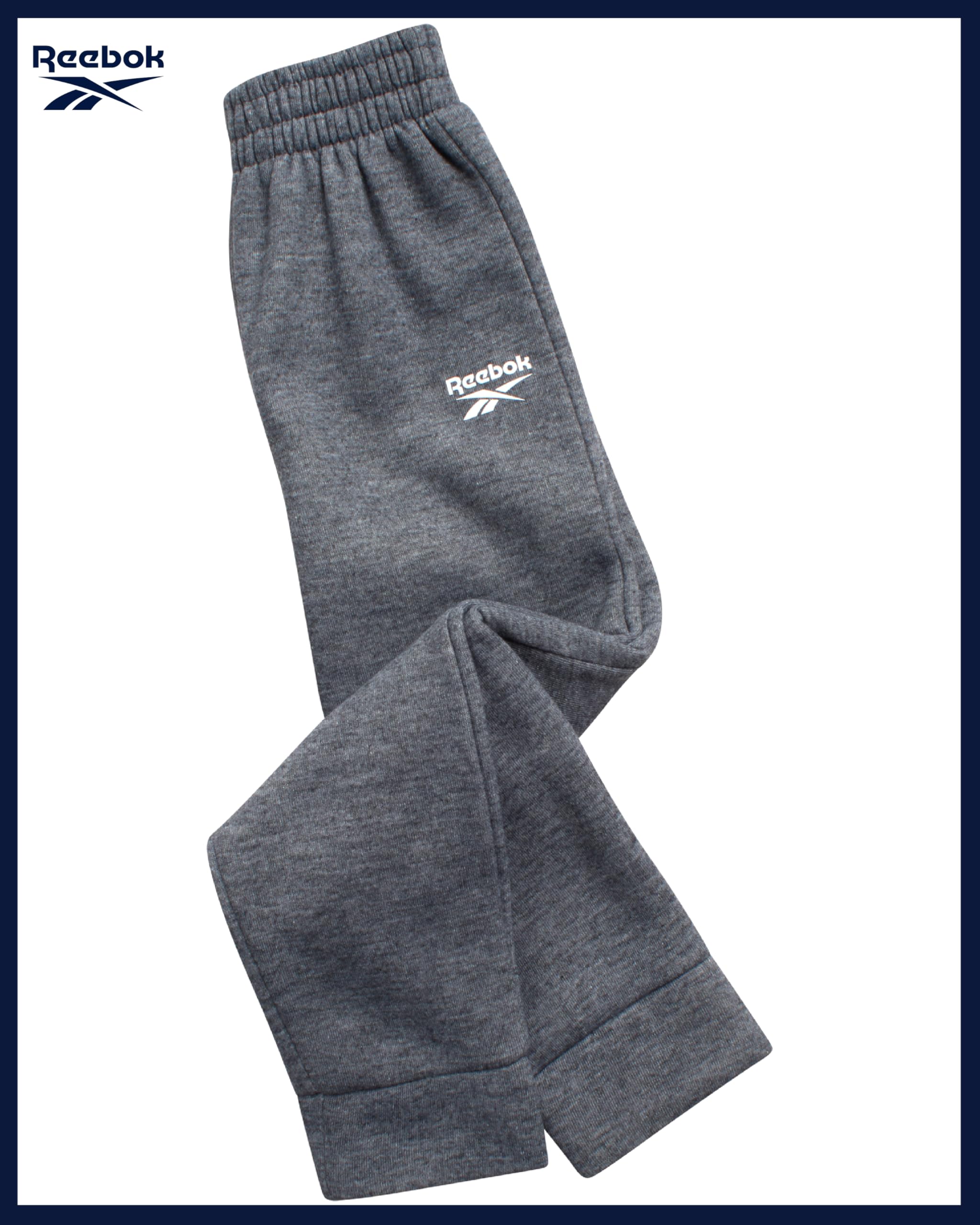 Reebok Baby Jungen Hosen-Set – 3-teiliges T-Shirt, Pullover, Hoodie & Jogger, Jogging-Set – Fleece-Spielhosen-Sets für Kleinkindergrößen