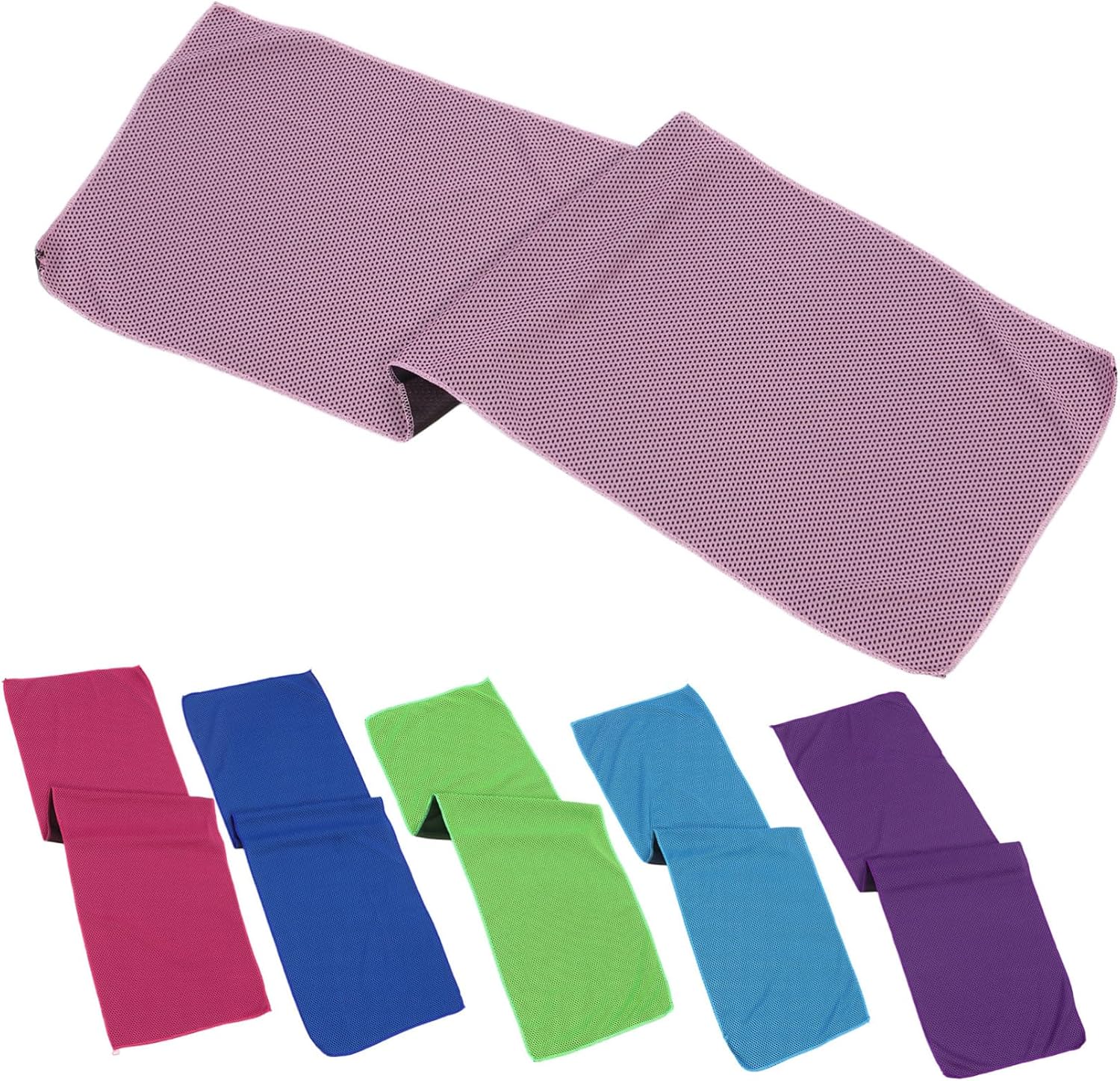 6-Piece Fast-Drying Cooling Towels Soft Breathable Microfiber Gym Towels for Sports Yoga Running and Camping