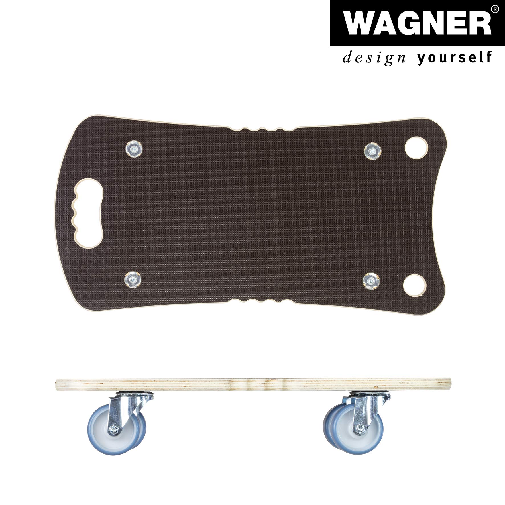 Wagner Plataforma de Carga MM 1342-57,5 x 29 cm - para Cajas Pesadas, 250 kg de Carga Máxima, Asas Empotradas Ergonómicas, Superficie Antideslizante, Certificado FSC® - 20134201