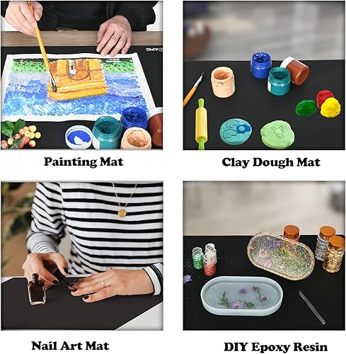 Miniatura 6 de Sapid Hoja de silicona extra grande para manualidades, alfombras de fundición de joyería de silicona gruesa, alfombrilla de silicona antideslizante