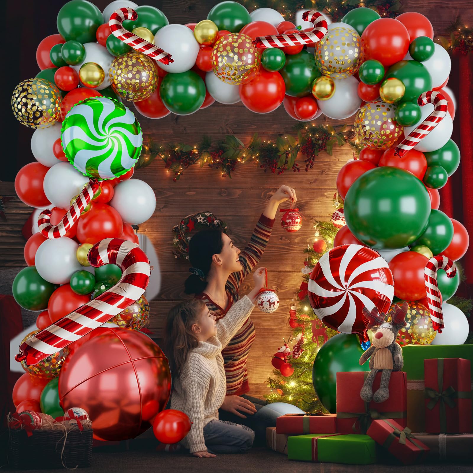 Amazon | クリスマスバルーン ガーランドアーチキット 111個パック