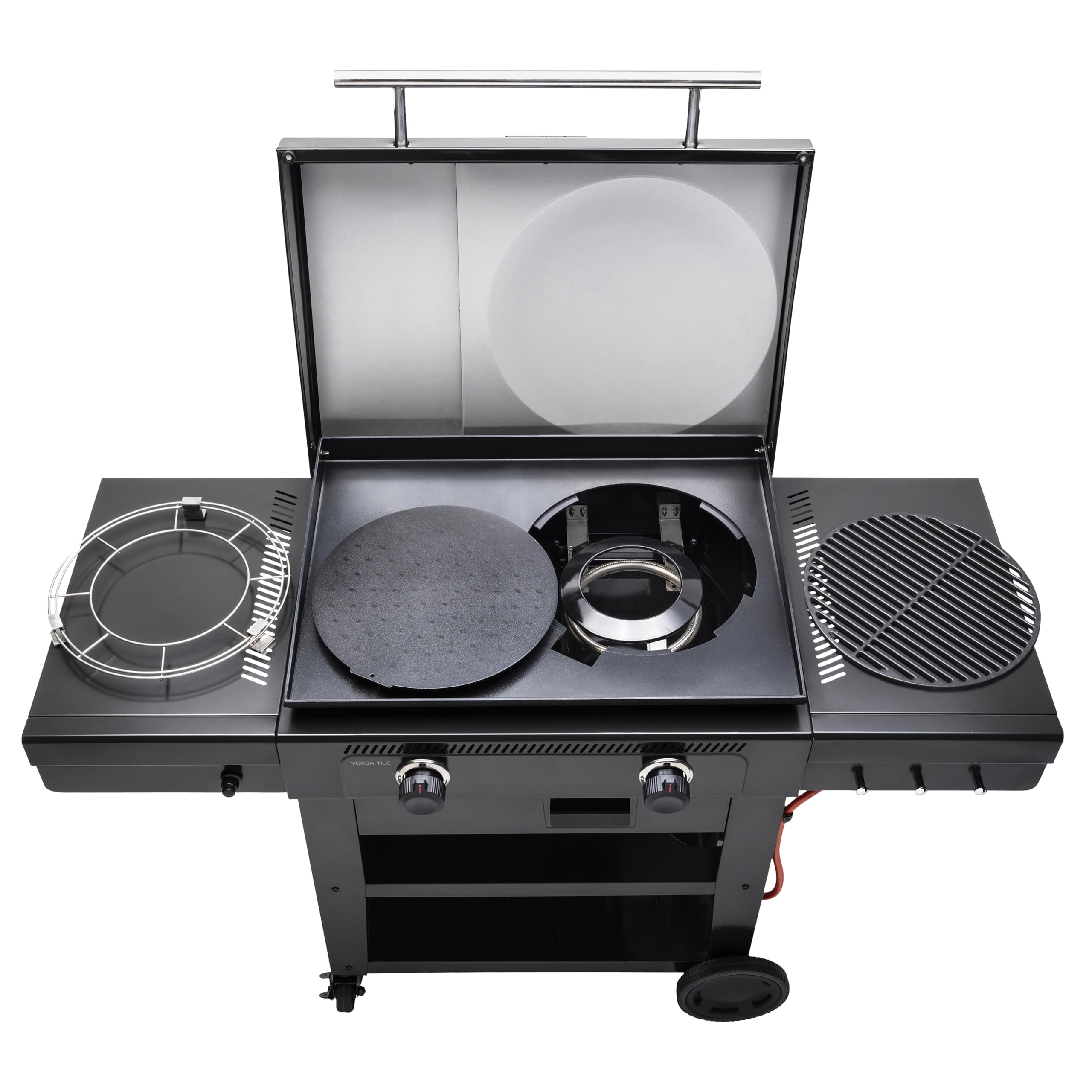 Char-Broil Griddle-Gasgrill Plancha Versa-Tile - 3-in-1 System: Griddle, Grill & Pizzaofen, 2-Zonen