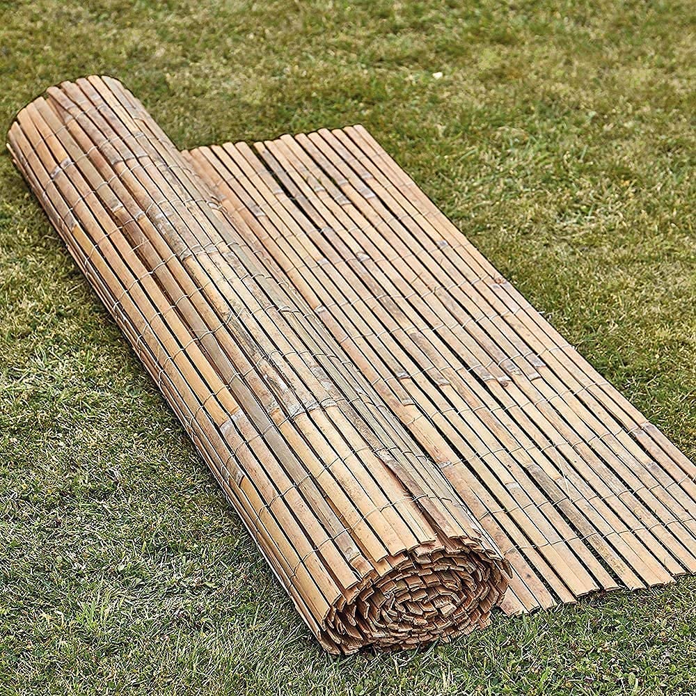 LG TRADERS LIMITED Bamboo Slat Fence Screen Roll Screening Fencing Privacy Panel Shield Garden Natural Wind/Sun Border Protection Outdoor | Garden Bamboo Fence Screen (1, H: 1.5M x L: 4M)