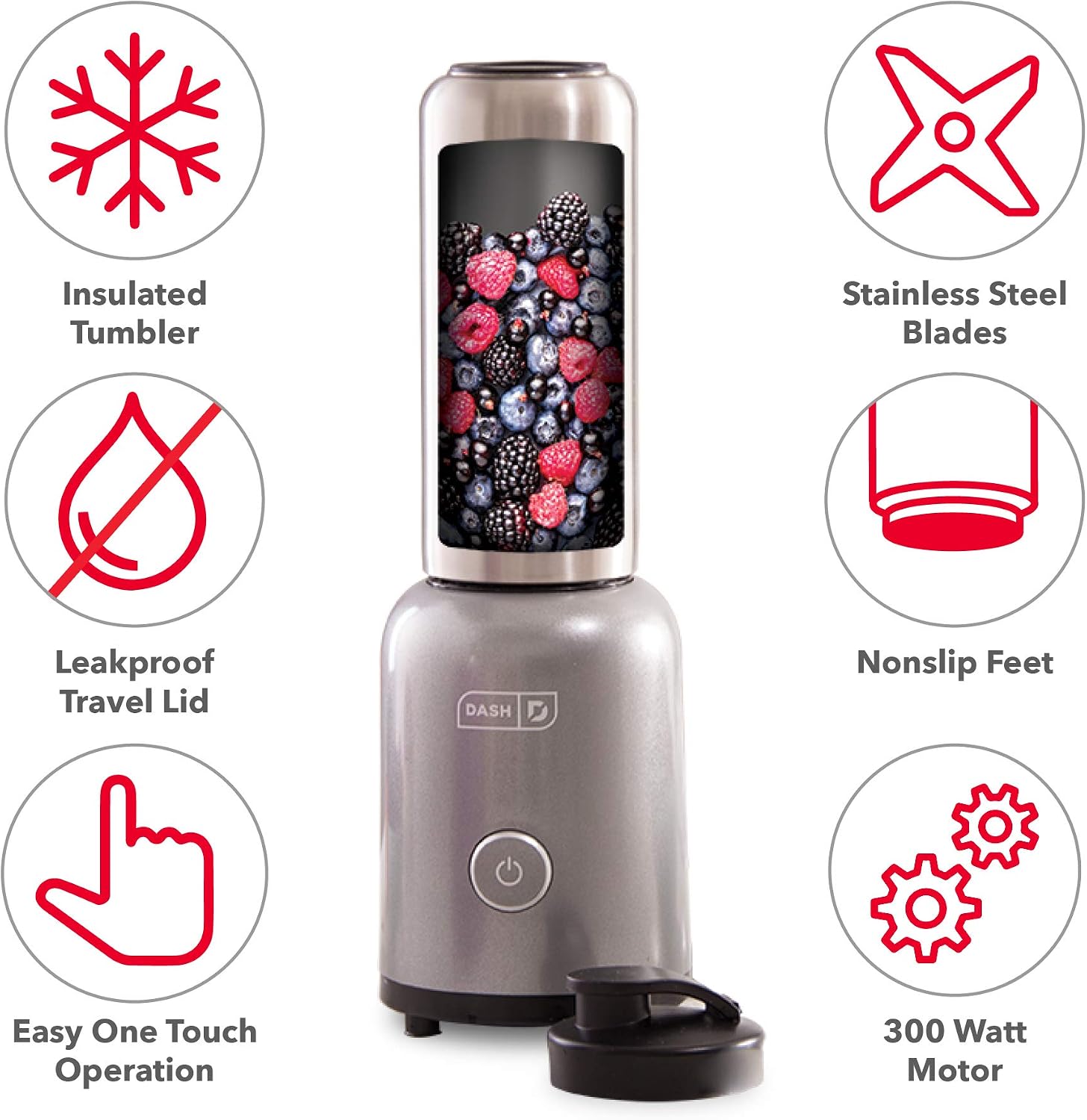 Dash DISB200SS Blender, Graphite