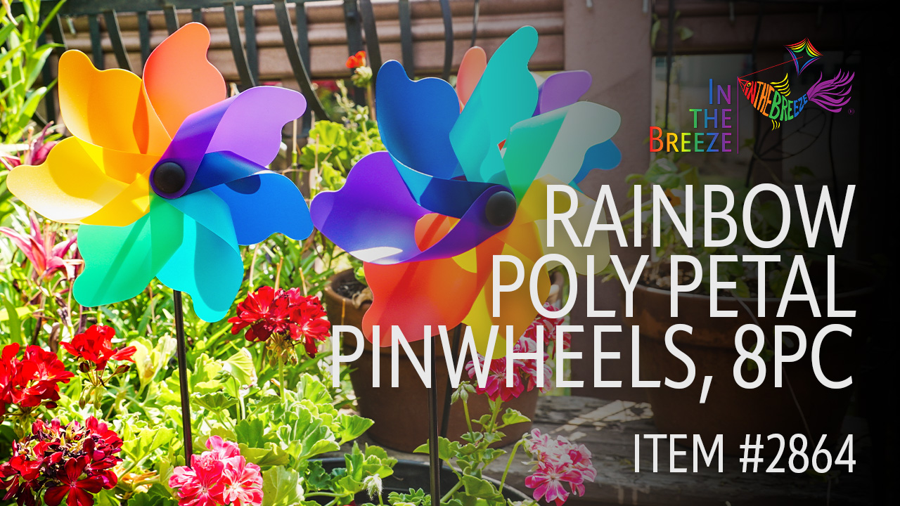 Amazon.com: In the Breeze Rainbow Poly Petal Pinwheel Spinners (8