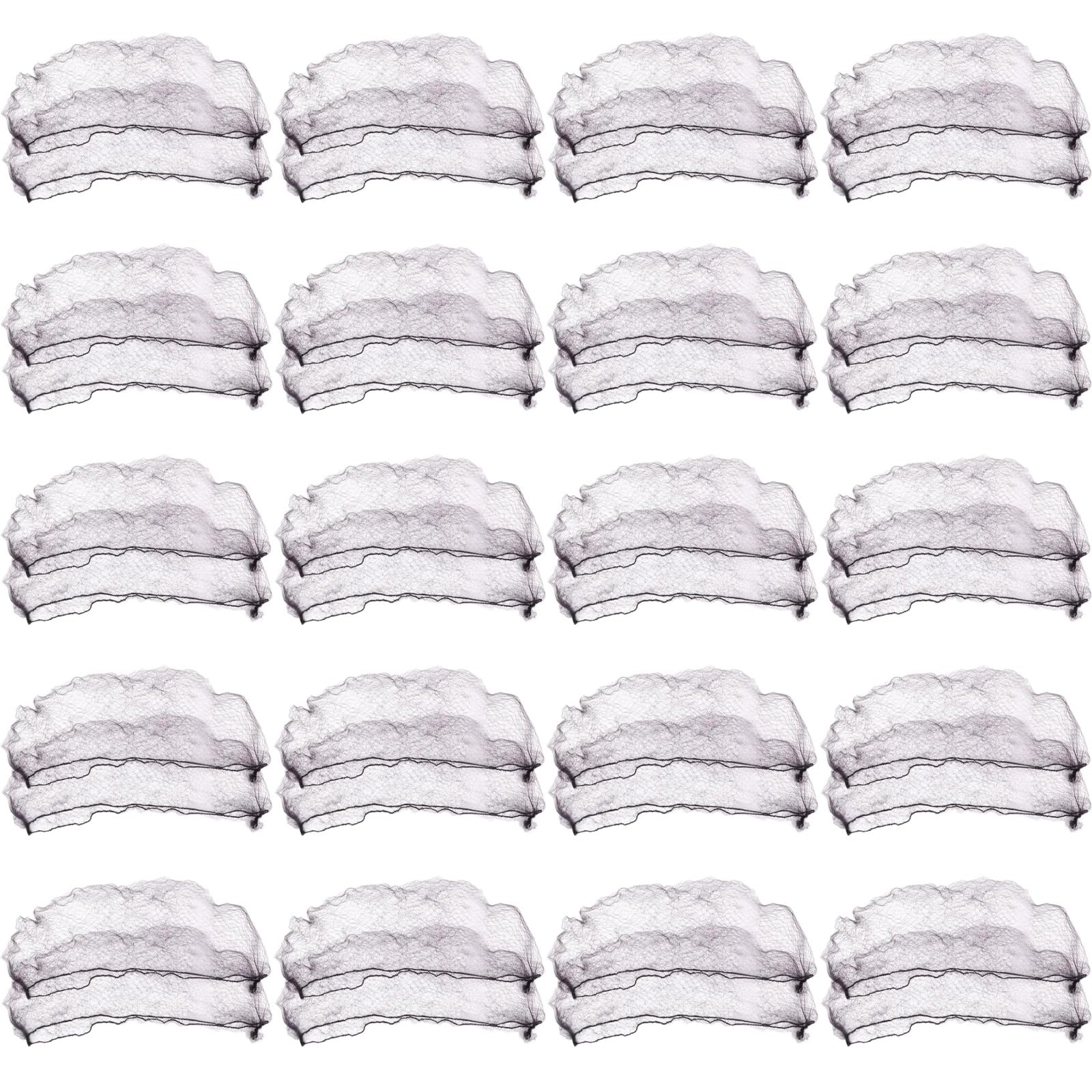 Generisch 40 retine invisibili per parrucche, retine in nylon da 0,1 cm, elastiche, resistenti per danza, palcoscenico e uso professionale